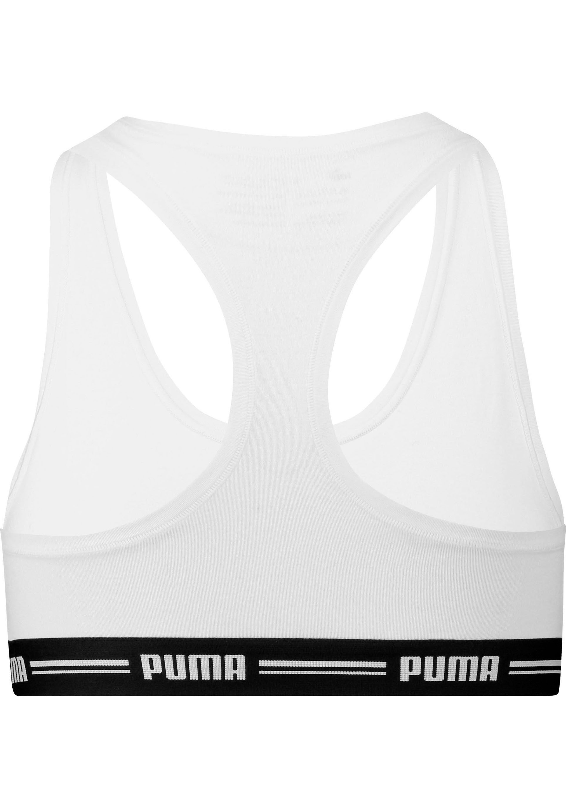 PUMA Bustier RACER BACK TOP met opvallende logo-tailleband