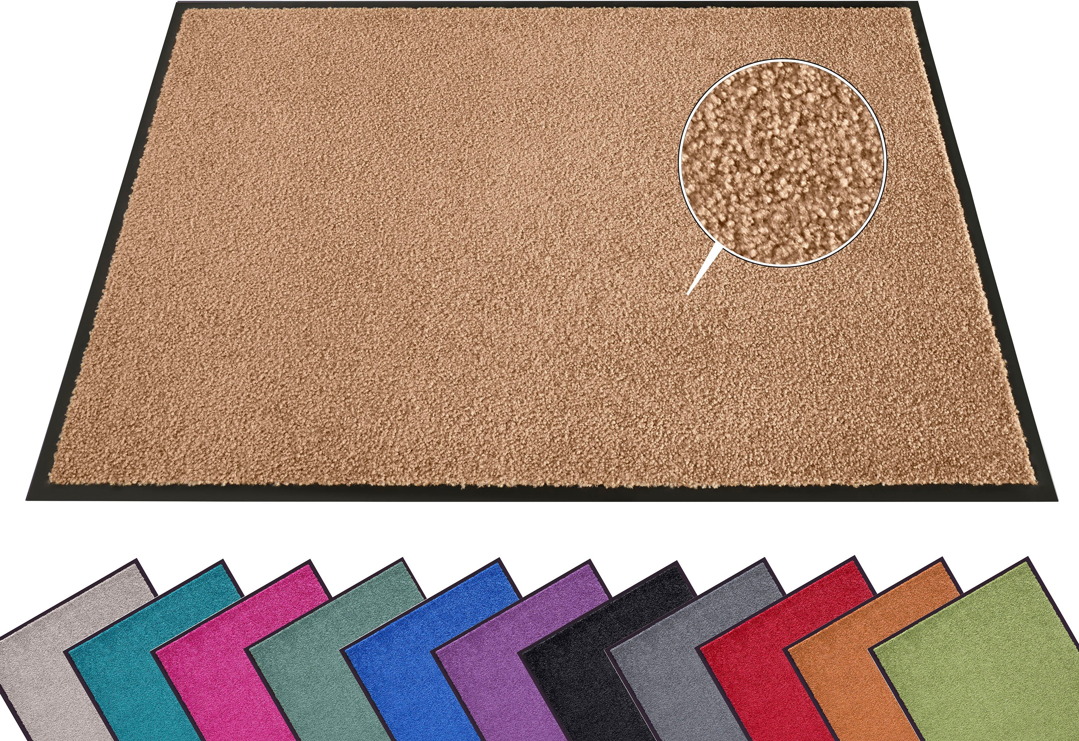 HANSE Home Mat Wash & Clean Vuilopvangmat, deurmat, in- en uitwendig, tapijt, loper, wasbaar deurmatten maat 90x150 cm beige