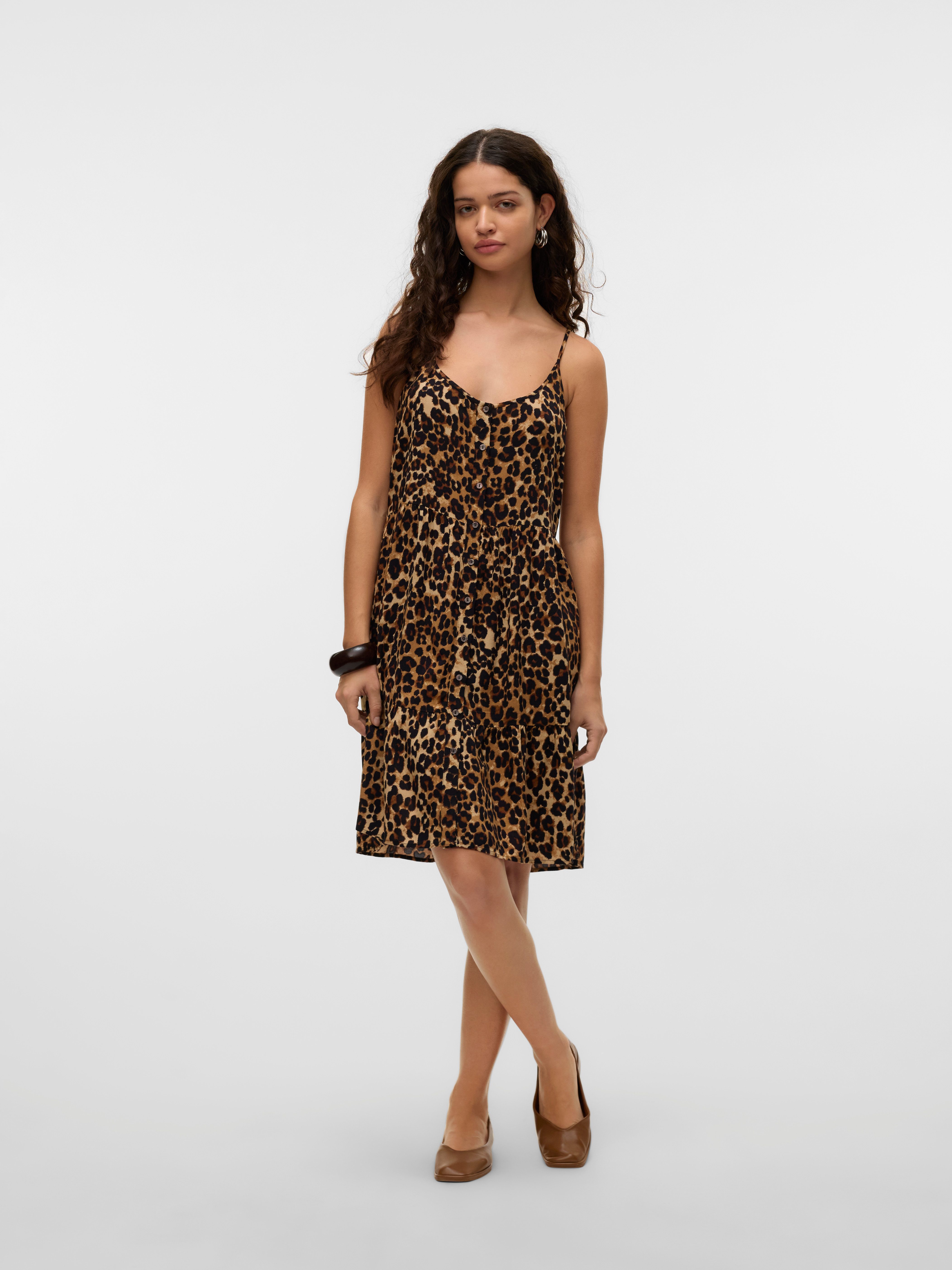 Vero Moda Jurk met bandjes VMBUMPY SHORT SINGLET DRESS WVN GA NOOS
