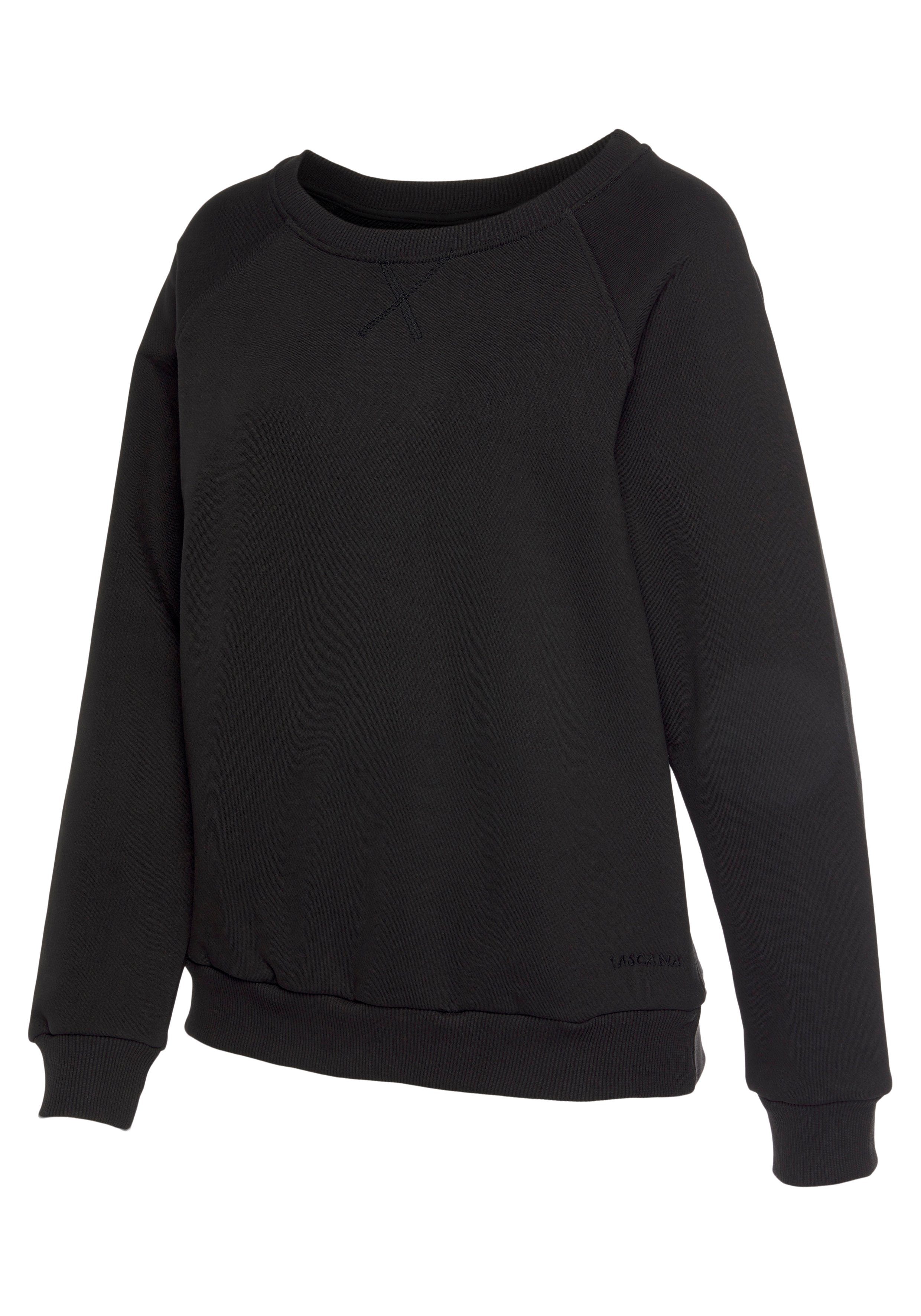 Lascana Sweatshirt Loungeshirt van biologische katoen, loungewear