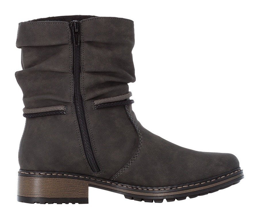 Rieker Winterlaarsjes met decoratieve banden aan de slouchy schacht