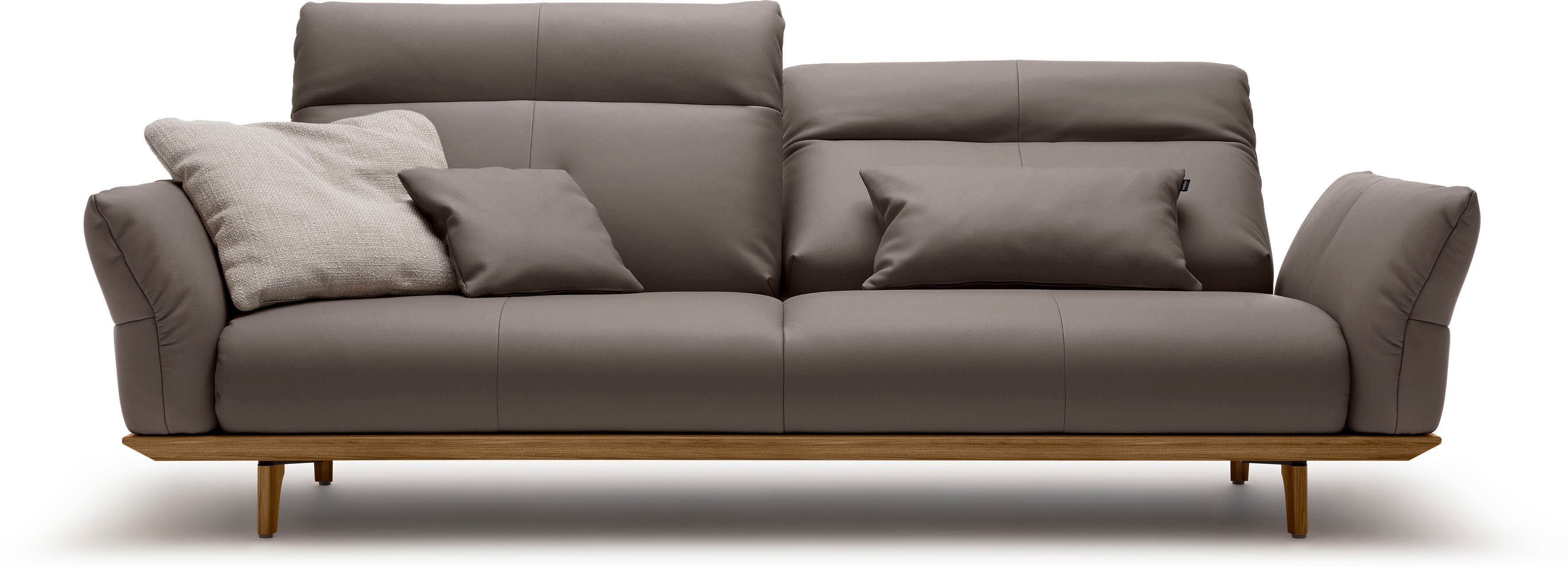 OTTO Creation BY ROLF BENZ 3,5-zitsbank Hs.460 Onderstel en poten in walnotenhout, breedte 228 cm grijs, 3-zitsbanken