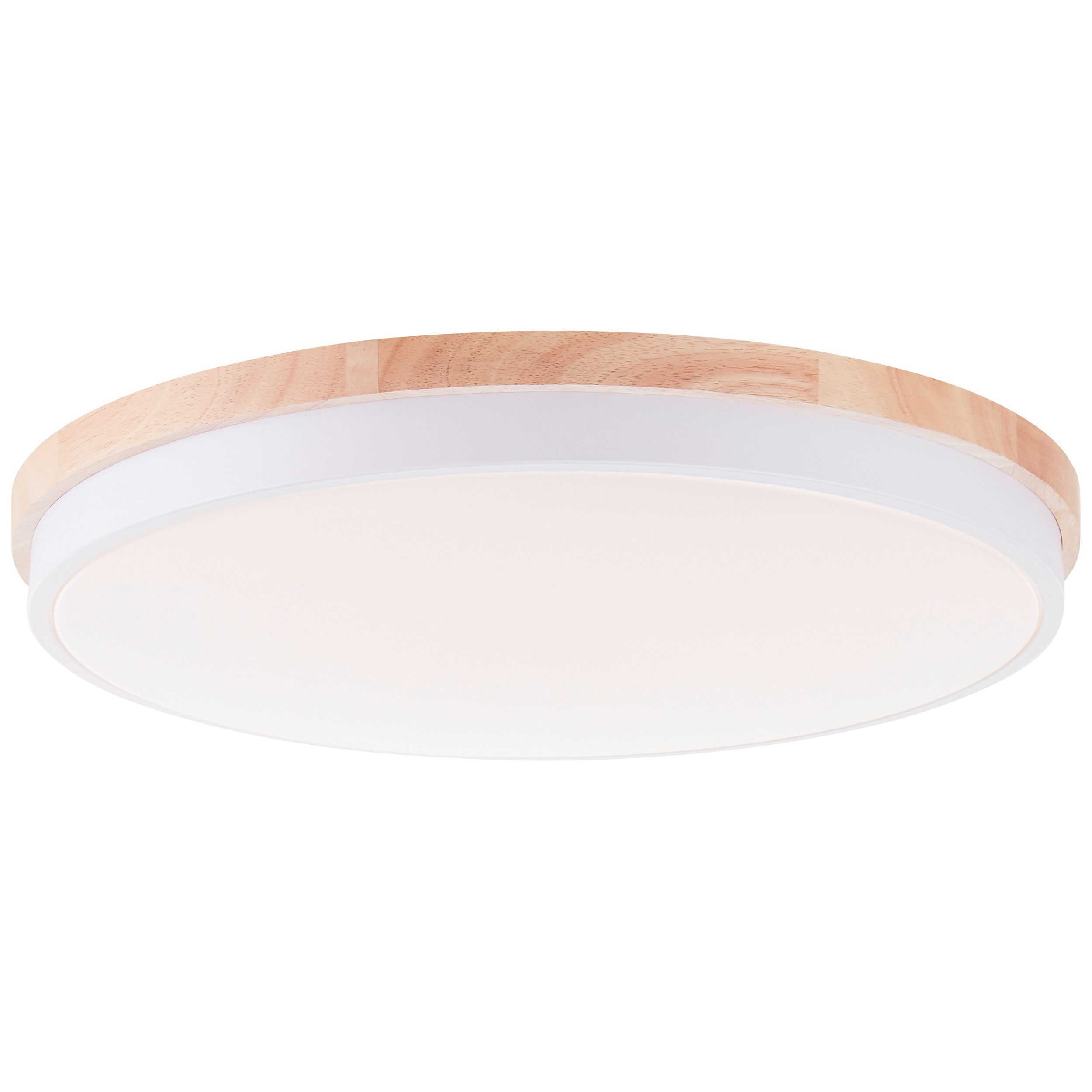 Brilliant Leuchten Led-plafondlamp Baarlo Ø 50 cm, 4500 lm, 3000-6500 K, dimbaar, afstandsbediening, hout/metaal