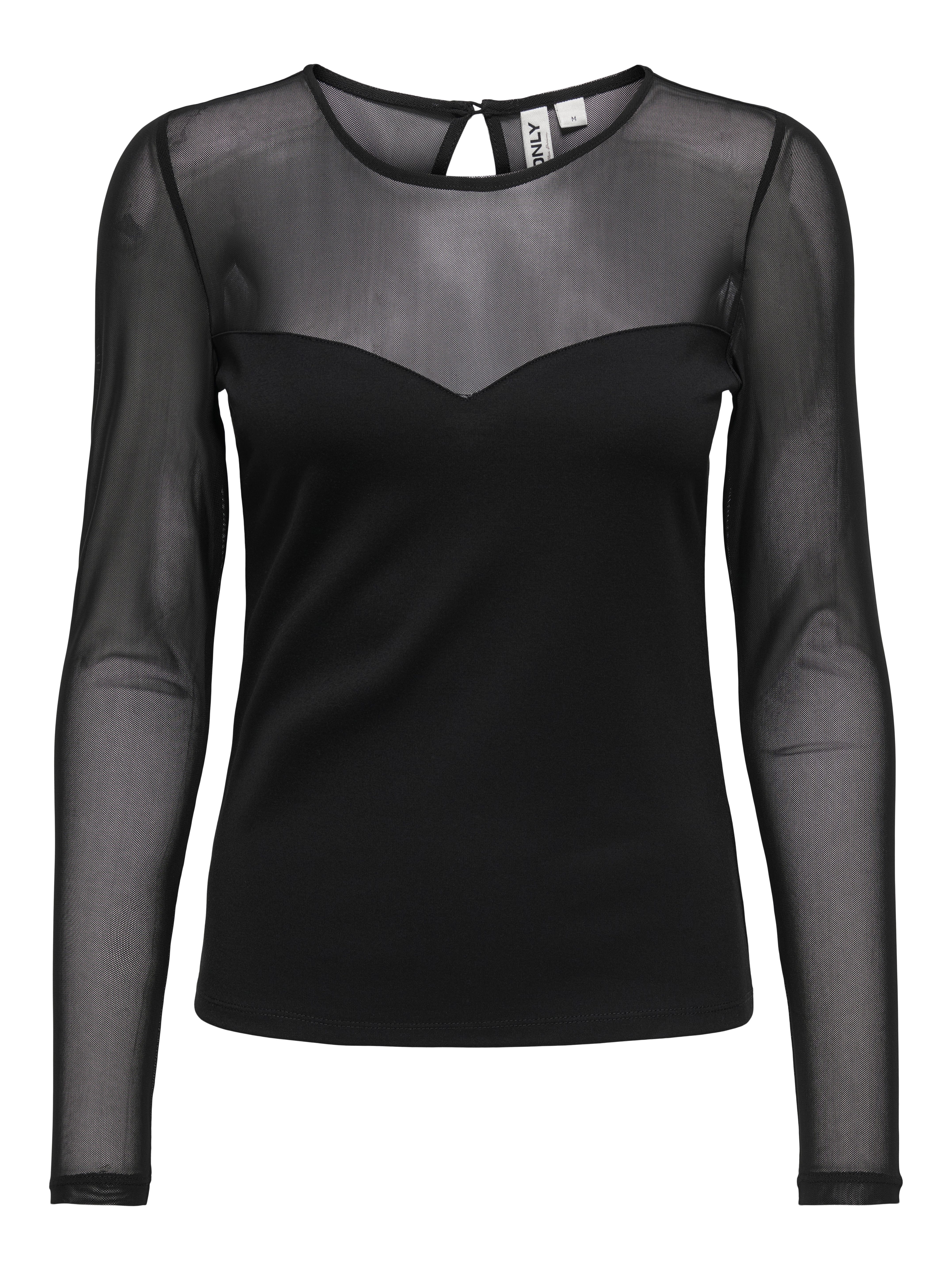 Only Shirt met lange mouwen ONLHEART-BECKI L/S MIX TOP WVN