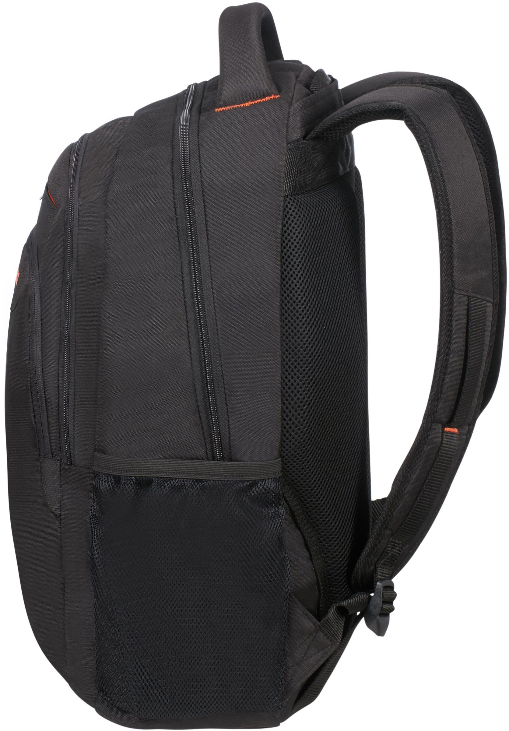 American Tourister Laptoprugzak AT WORK 17.3 black orange Kinderreisekoffer kindertrolley handbagage harde koffer