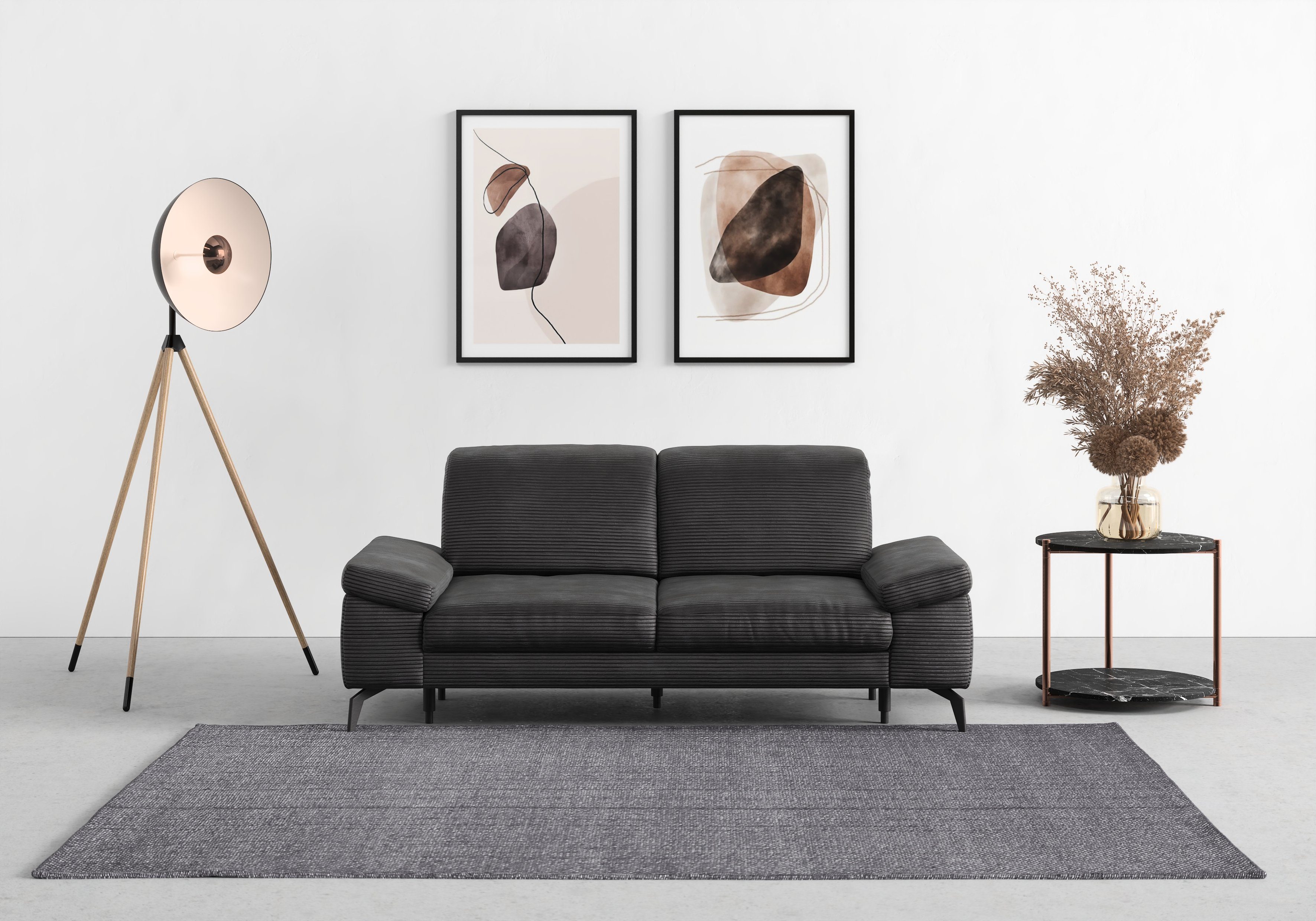 sit&more 2,5-zitsbank Cabana Breedte 211 cm, met of zonder zitdiepte en hoofdeinde , 2-zitsbanken, Met armleuningfunctie-met binnenvering-met