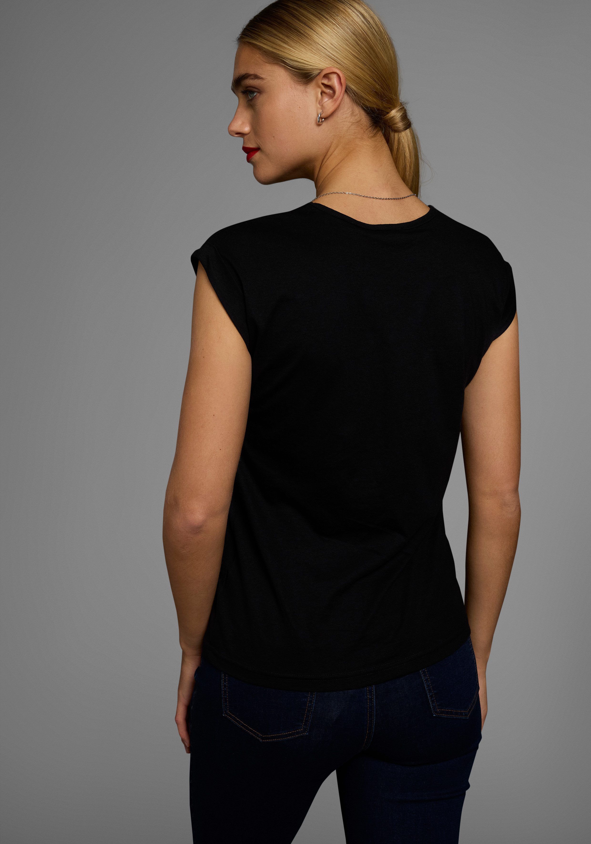 Boysen's T-shirt Korte mouwen, effen, ronde hals, voor vrije tijd en dagelijks gebruik