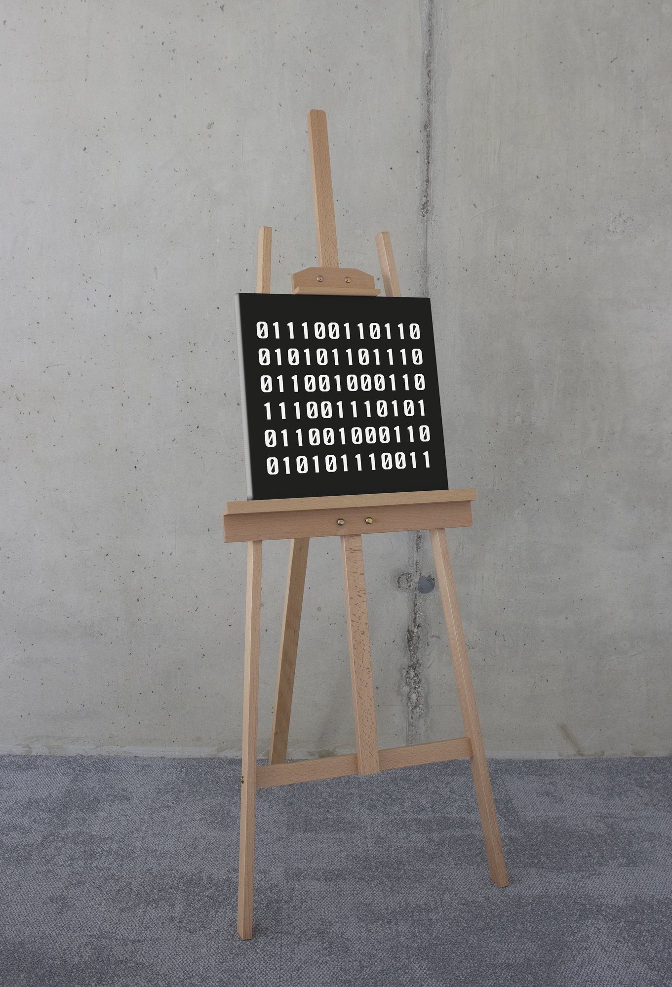 Komar Artprint op linnen Typo Naughty Binary - Afmeting 40 x 40 cm (1 stuk)