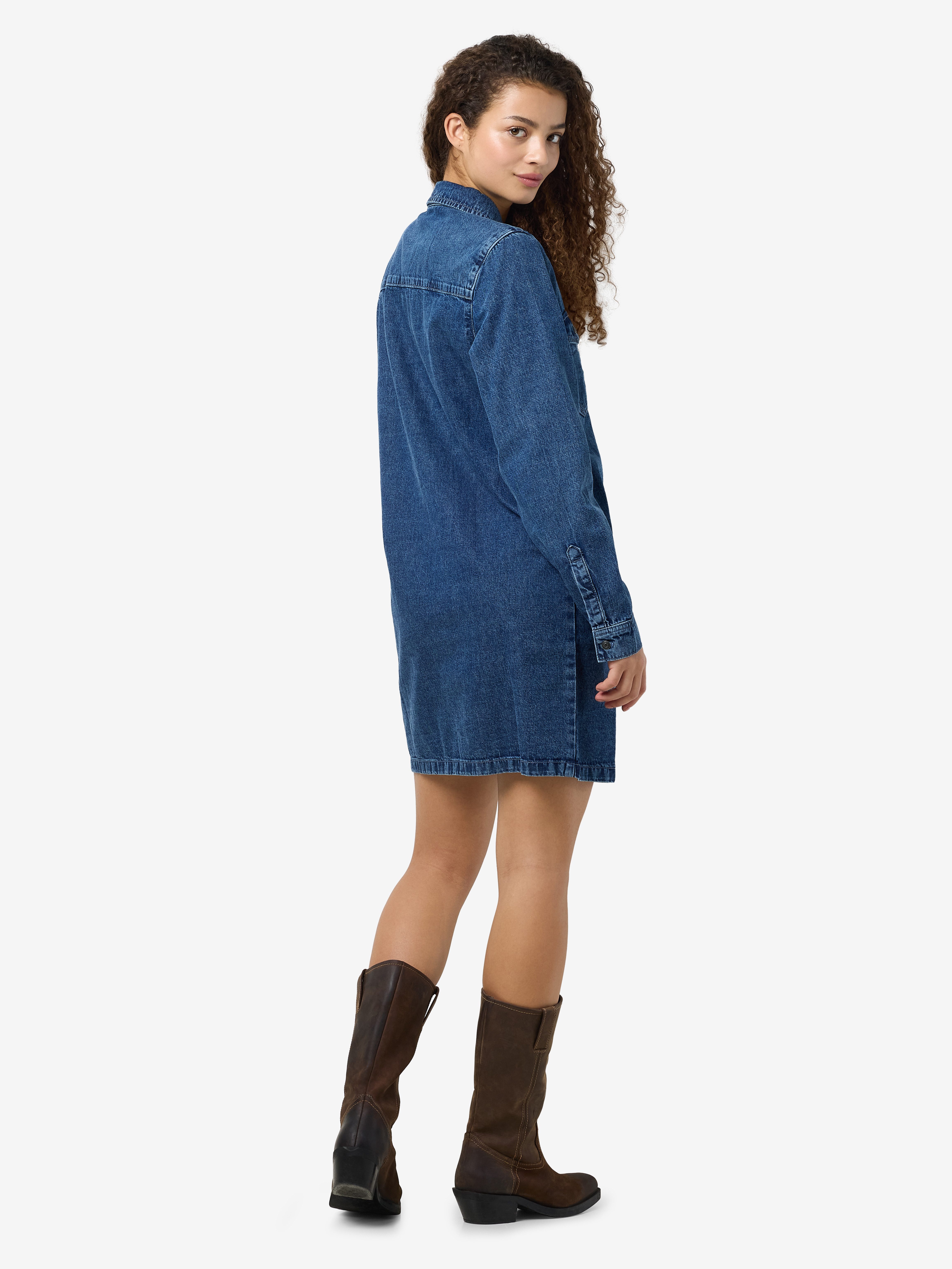 Noisy may Jeans jurk NMNEW SIGNE L/S DENIM DRESS VI002MB LX