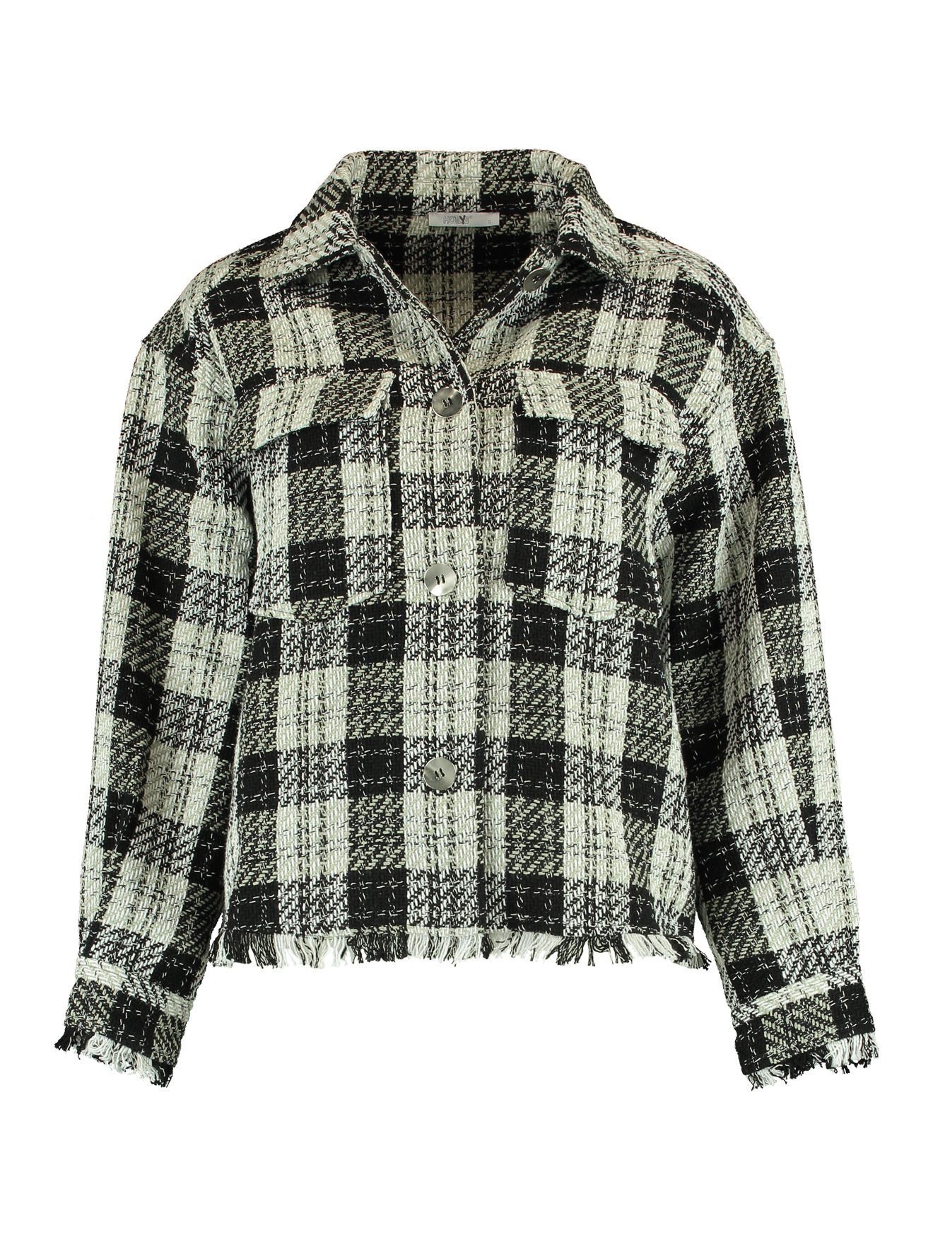 HaILYS Geruite blouse Modell: LS P BL Olive