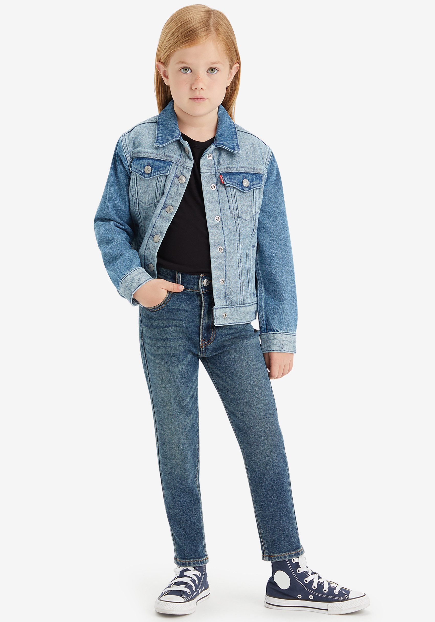 Levi's Kidswear 5-pocket jeans LVG MINI MOM JEANS in mom-fit, voor meisjes
