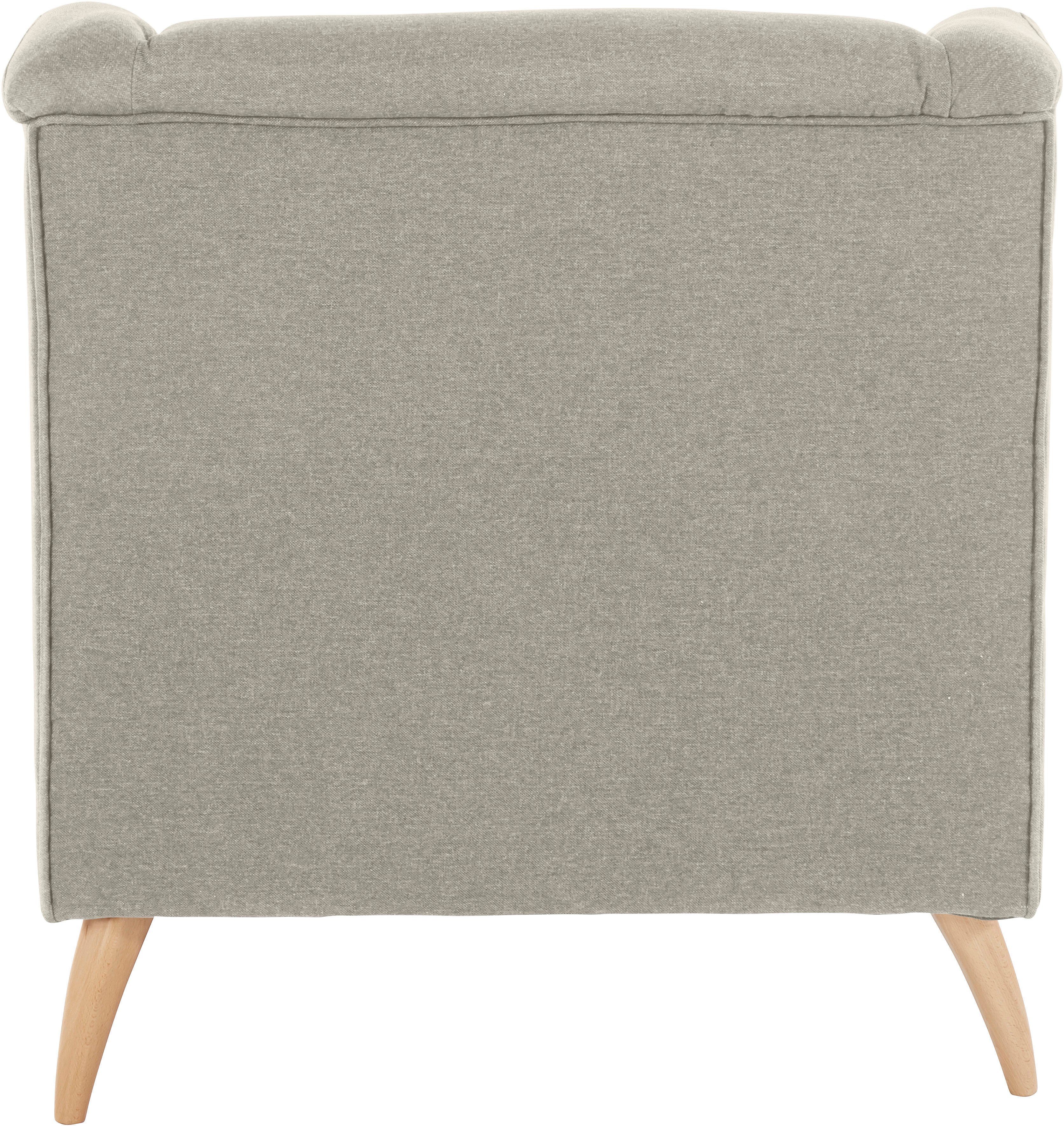 Home affaire Loveseat Baggio met houten voetjes