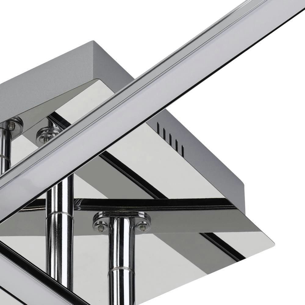 EGLO Plafondlamp LASANA 1 plafondlamp, chroom, wit, slank ontwerp, woonkamerlamp