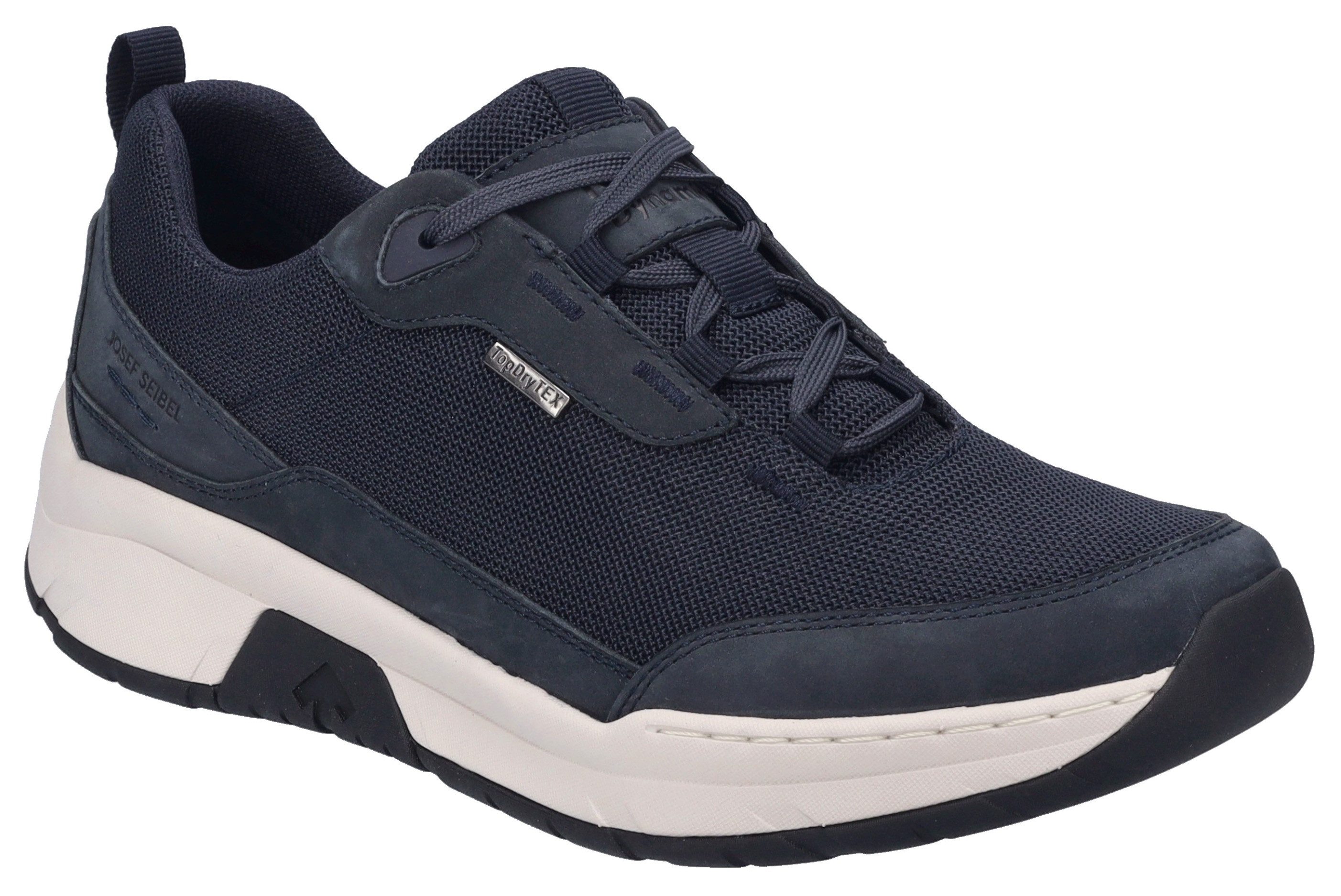Josef Seibel Sneakers Mitchell 53 , comfort schoen, vrijetijdsschoen, sneaker met comfortabele loopzool heren veterschoenen maat 44 EU blauw