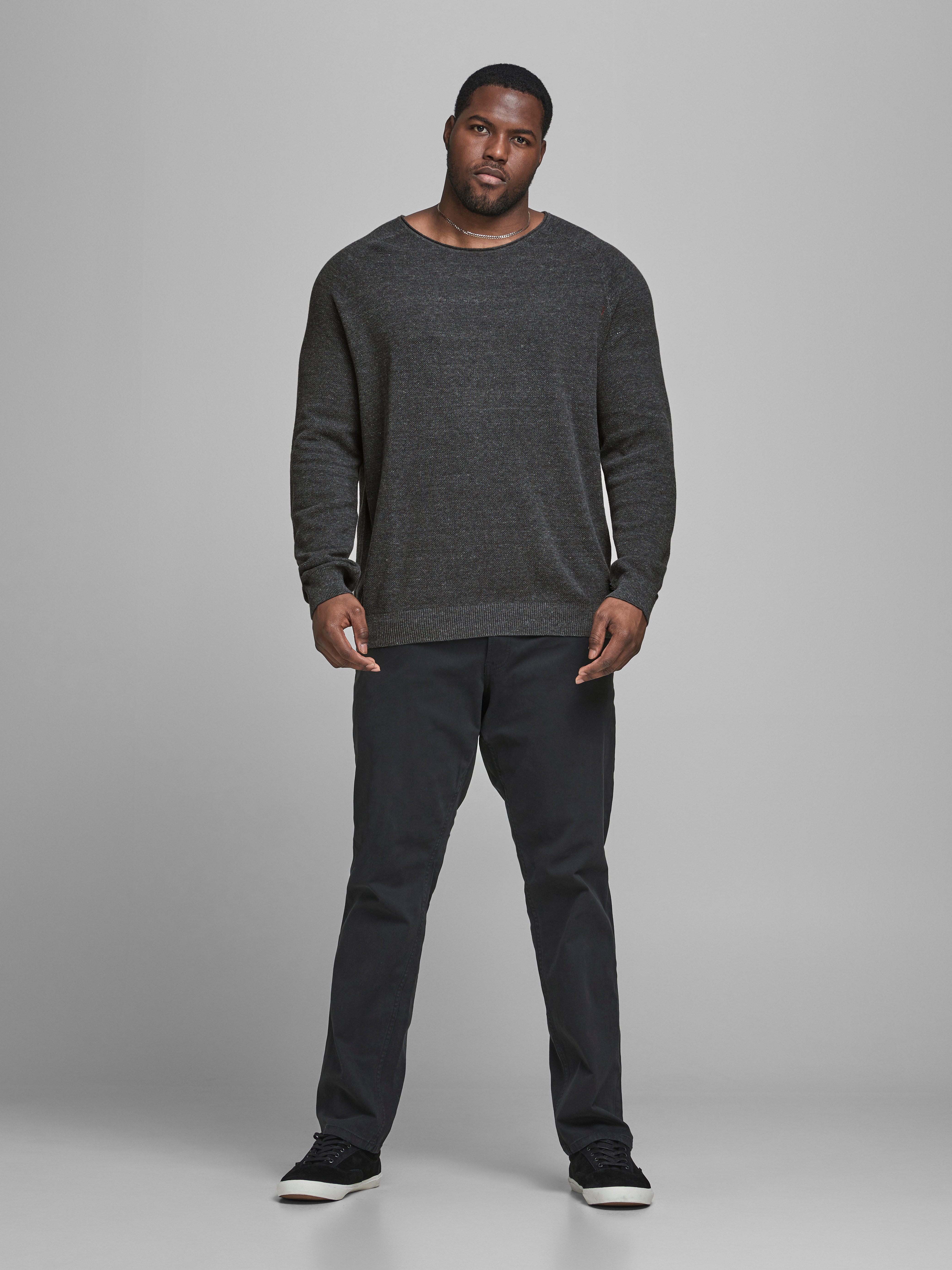 Jack & Jones PlusSize Trui met ronde hals JJEHILL KNIT CREW NECK NOOS PLS