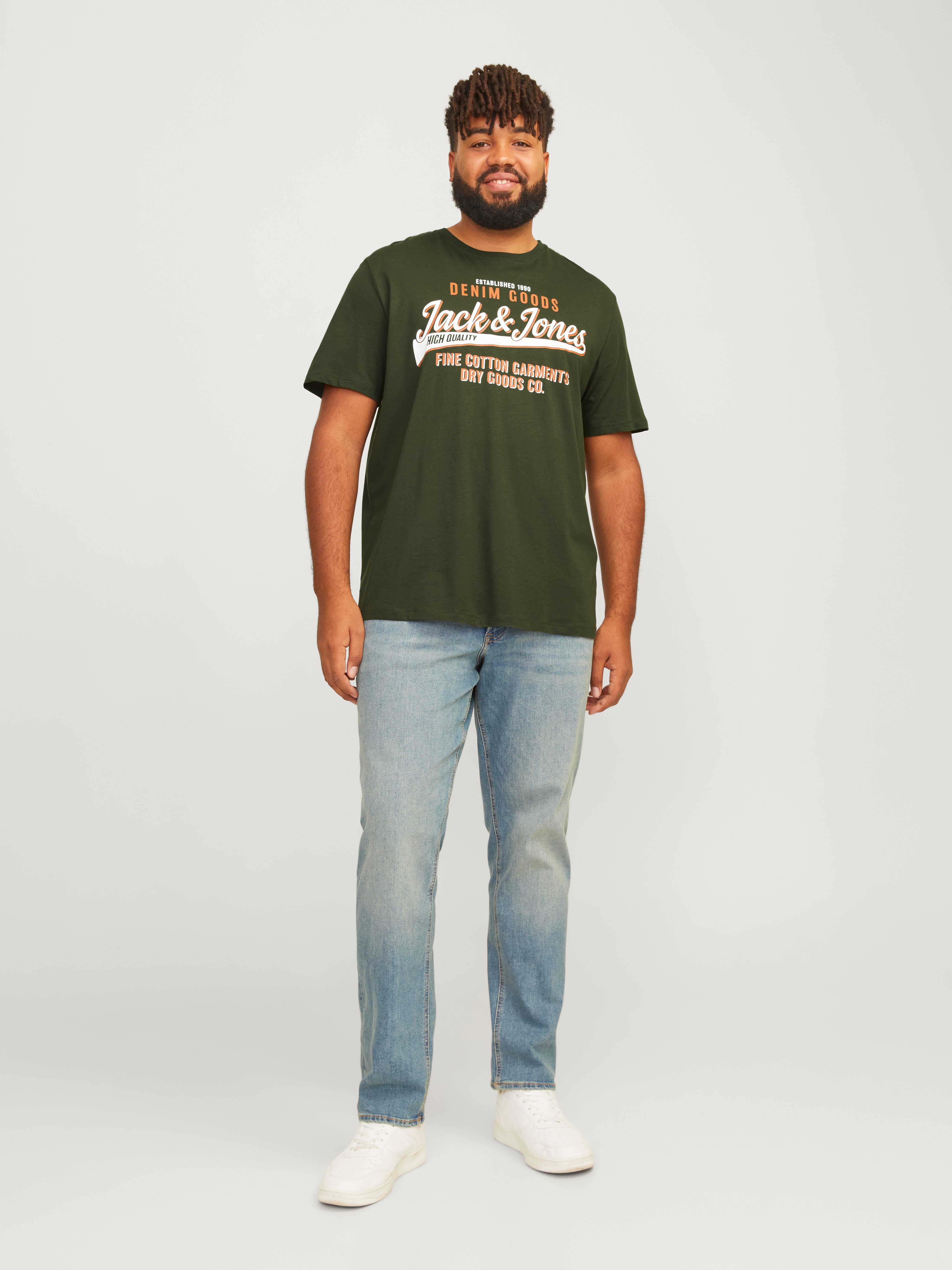 Jack & Jones PlusSize T-shirt JJELOGO TEE SS O-NECK 2 COL AW24 S PLS