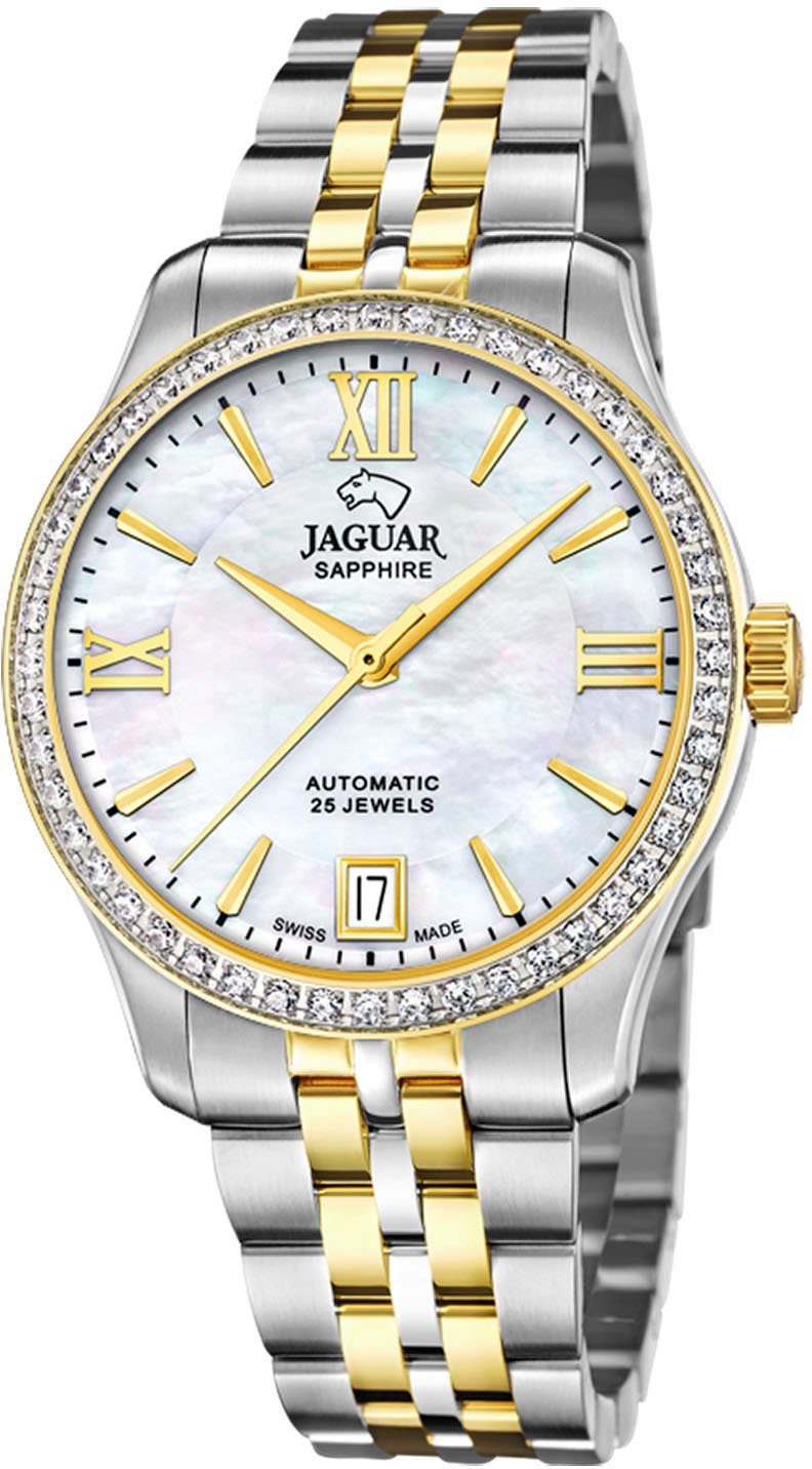 Jaguar Automatisch horloge Polshorloge, dameshorloge, Swiss Made, roestvrijstalen armband, saffierglas