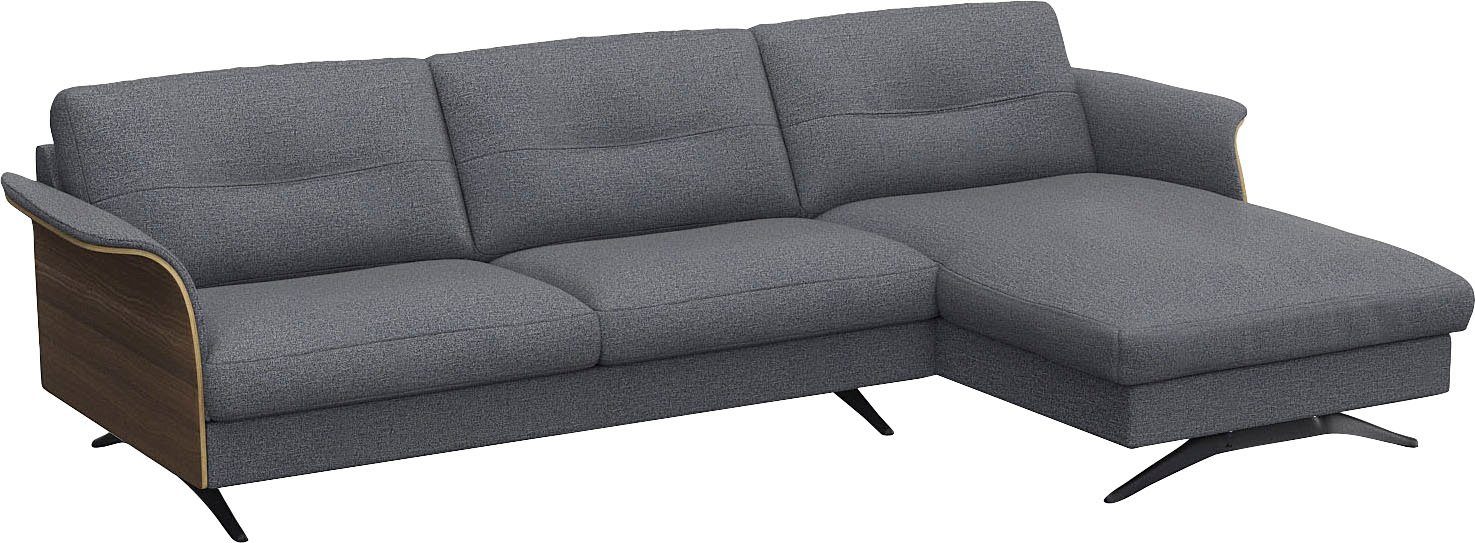 FLEXLUX Hoekbank Glow, super comfortabel door hoogwaardige zitconstructie met binnenvering, L-vorm