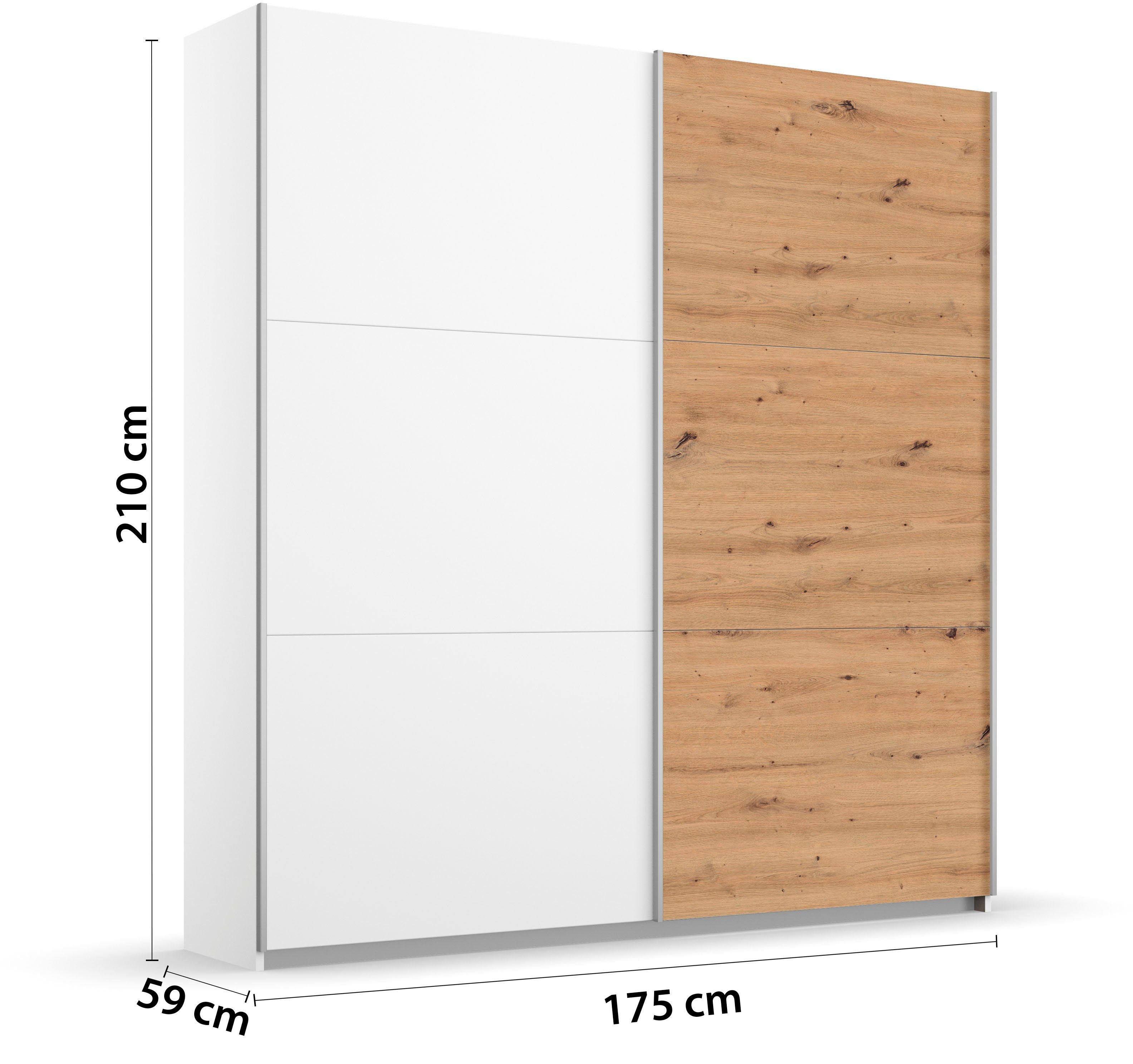 rauch Zweefdeurkast AURELIO kledingkast garderobe TOPSELLER OTTO´s CHOICE 3 verschillende uitrustingsvarianten handgrepen van metaal made in germany