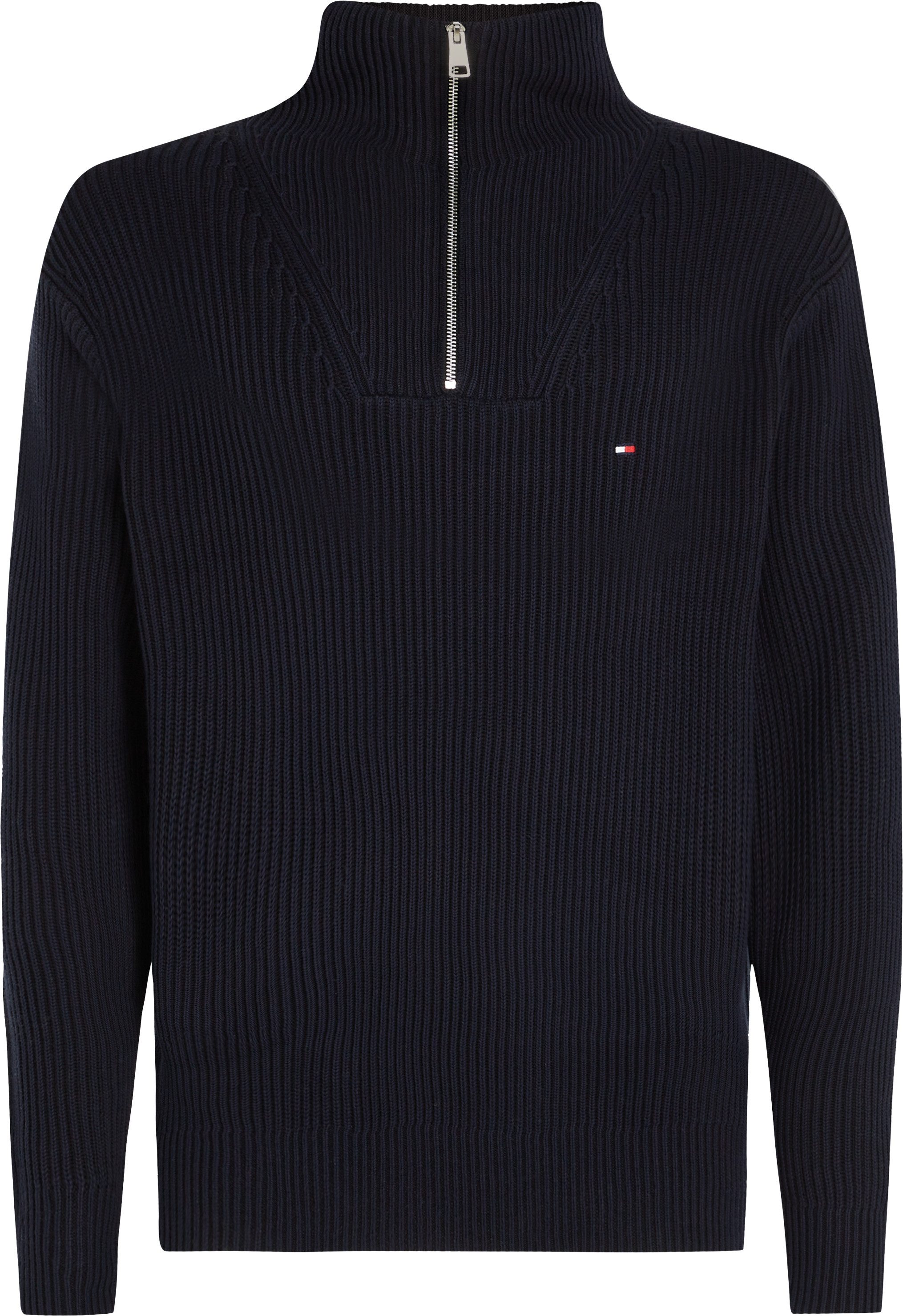 Tommy Hilfiger Trui met staande kraag BT-CHUNKY CTN RIB NAUTICAL ZM-B