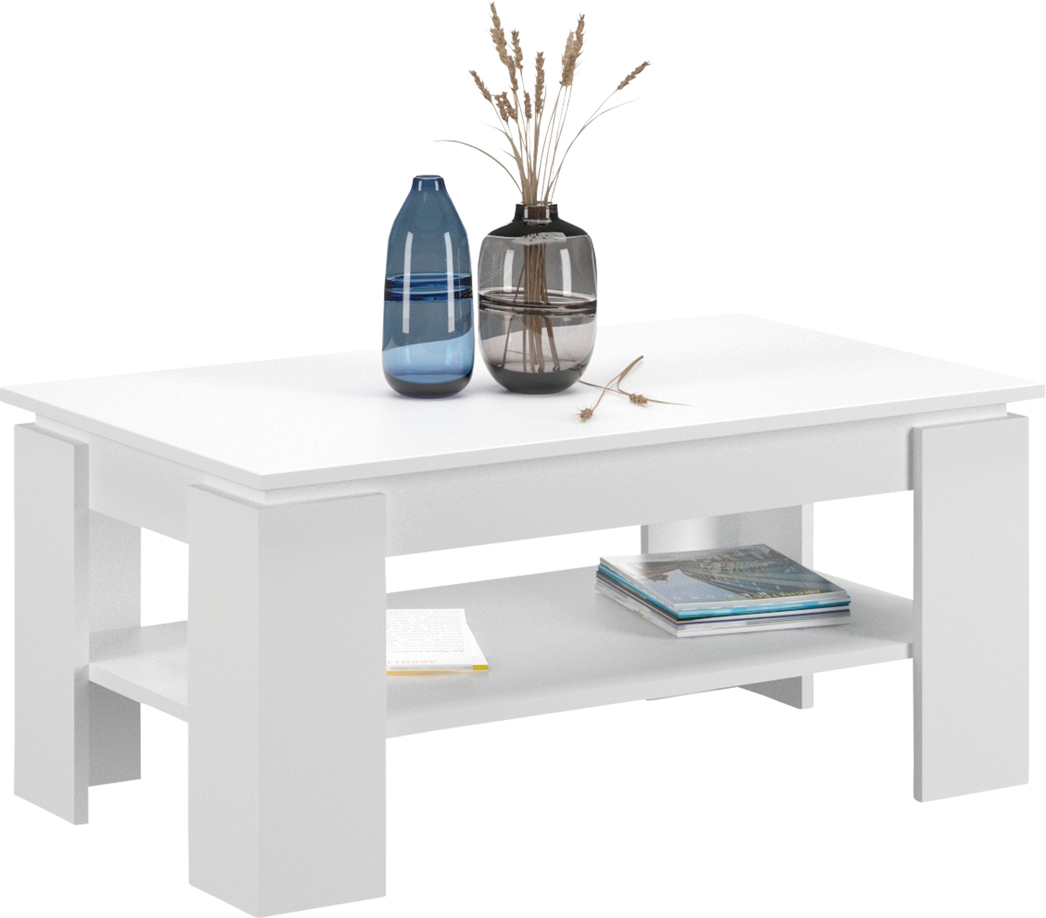 INOSIGN Salontafel Kalmar, rechthoekig, 100 x 60 cm, 1 Plank Salontafel, bijzettafel, koffietafel, woonkamer tafel, coffee table