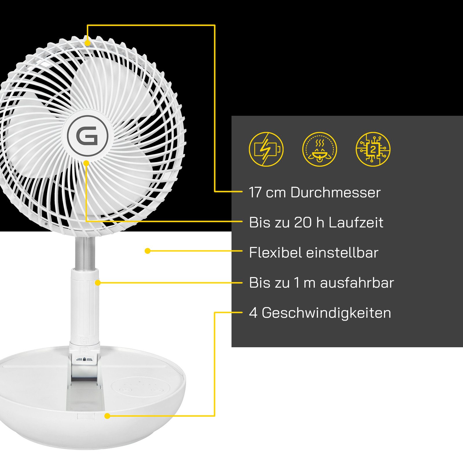 Gutfels Tafelventilator »VENTI 3030 R«