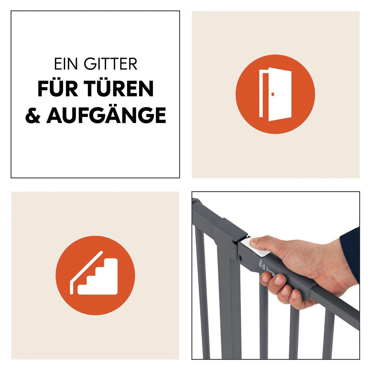 Hauck Traphek Clear Step Autoclose 2, Dark Grey