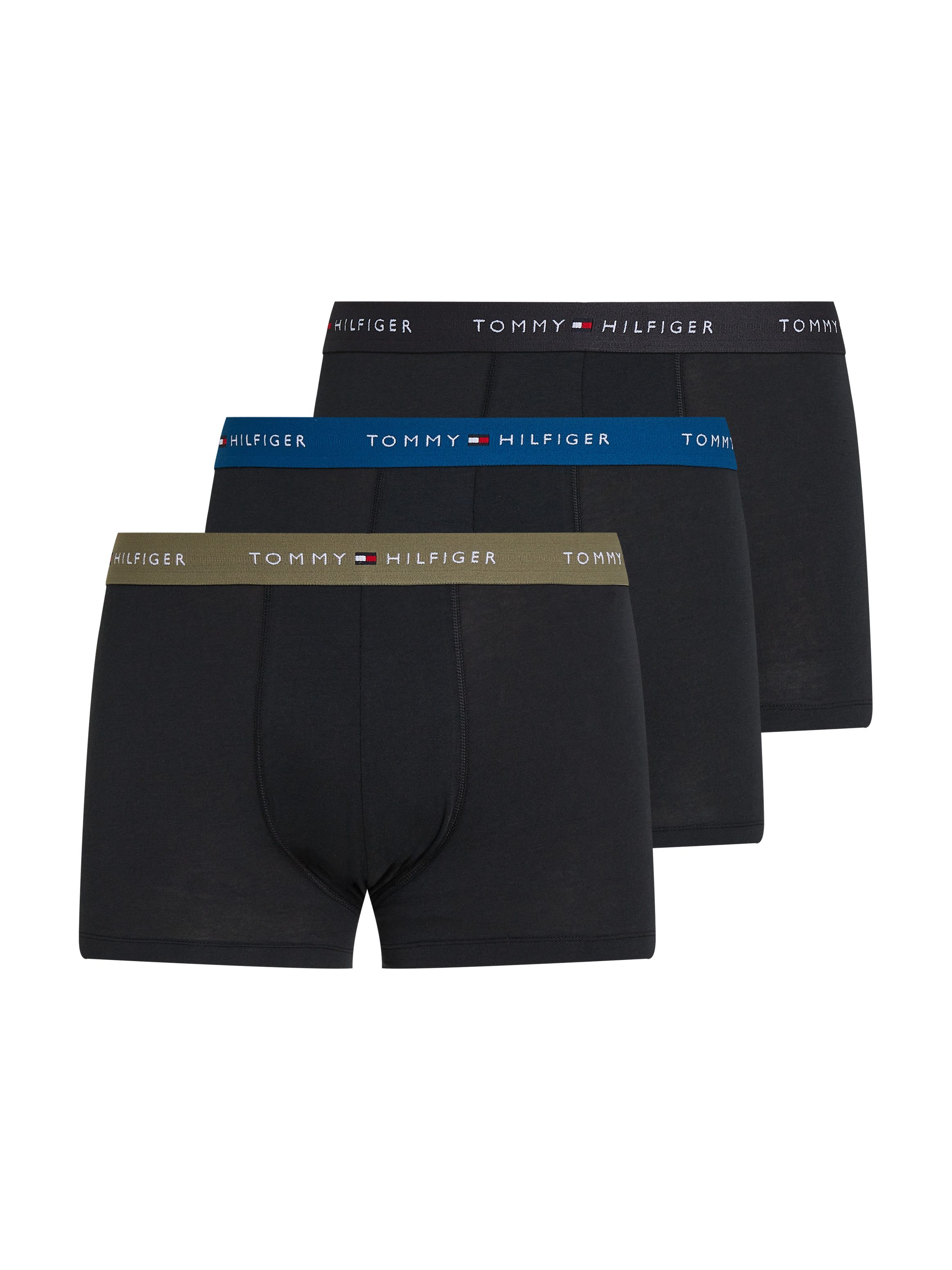 Tommy Hilfiger Underwear Boxershort met contrasterende logo-band (3 stuks) heren boxershorts maat S (48) zwart