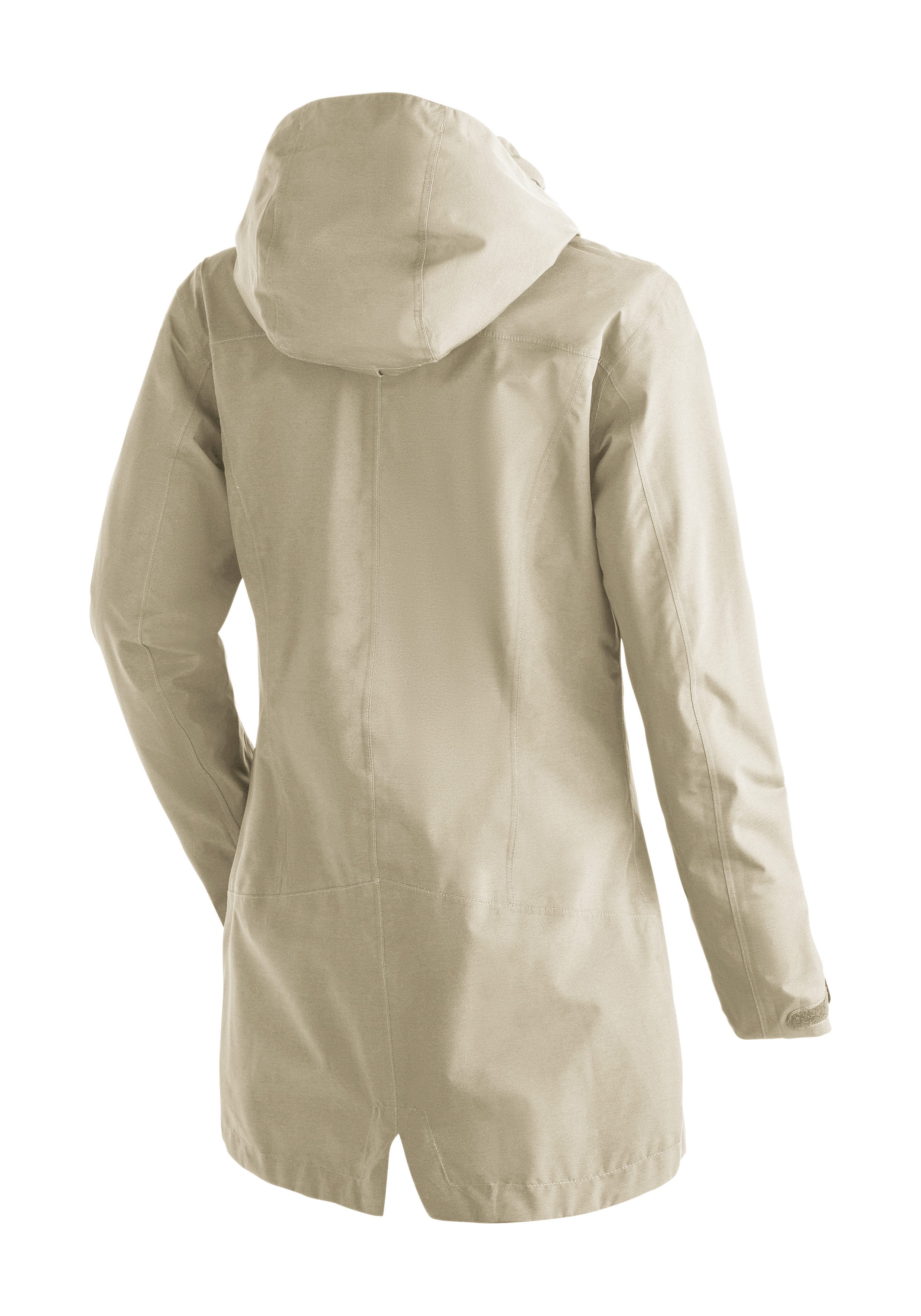 Maier Sports Outdoorjack Perdura rec W Dames functionele mantel, waterdichte mantel met capuchon, wandeljas