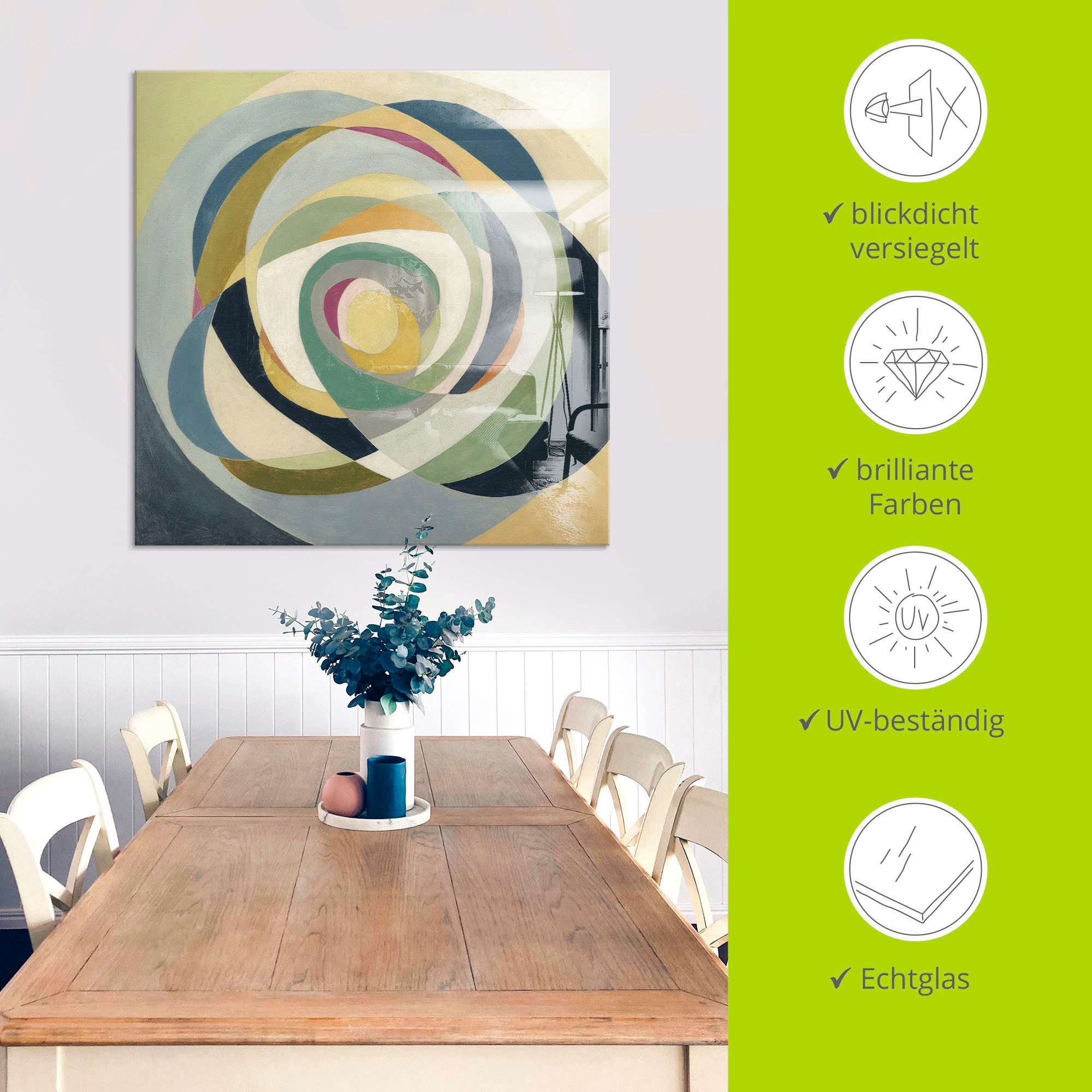 Artland Print op glas Door het glas II in verschillende maten