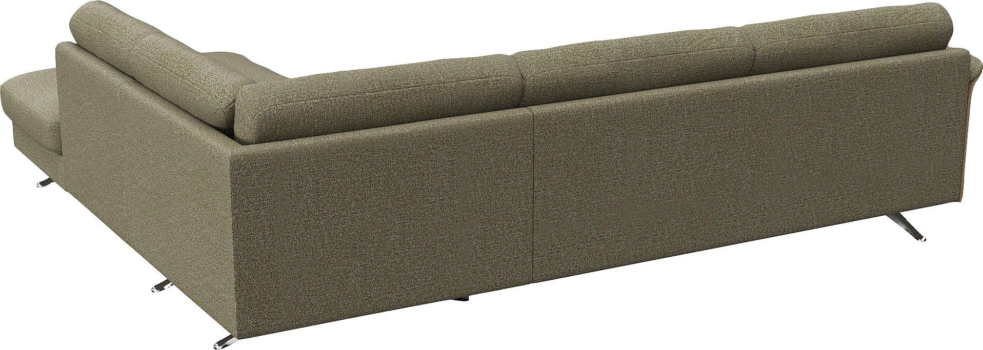 FLEXLUX Hoekbank Glow, super comfortabel door hoogwaardige zitconstructie met binnenvering, L-vorm