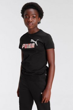 puma t-shirt ess+ bloom logo tee g (set) zwart