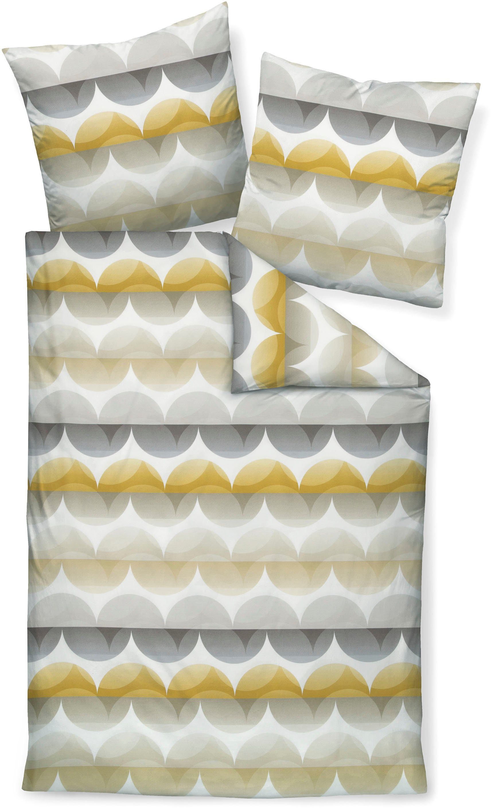 Janine Overtrekset Mako-satijn98092 02 155x200,80x80 dekbedovertrekken geel