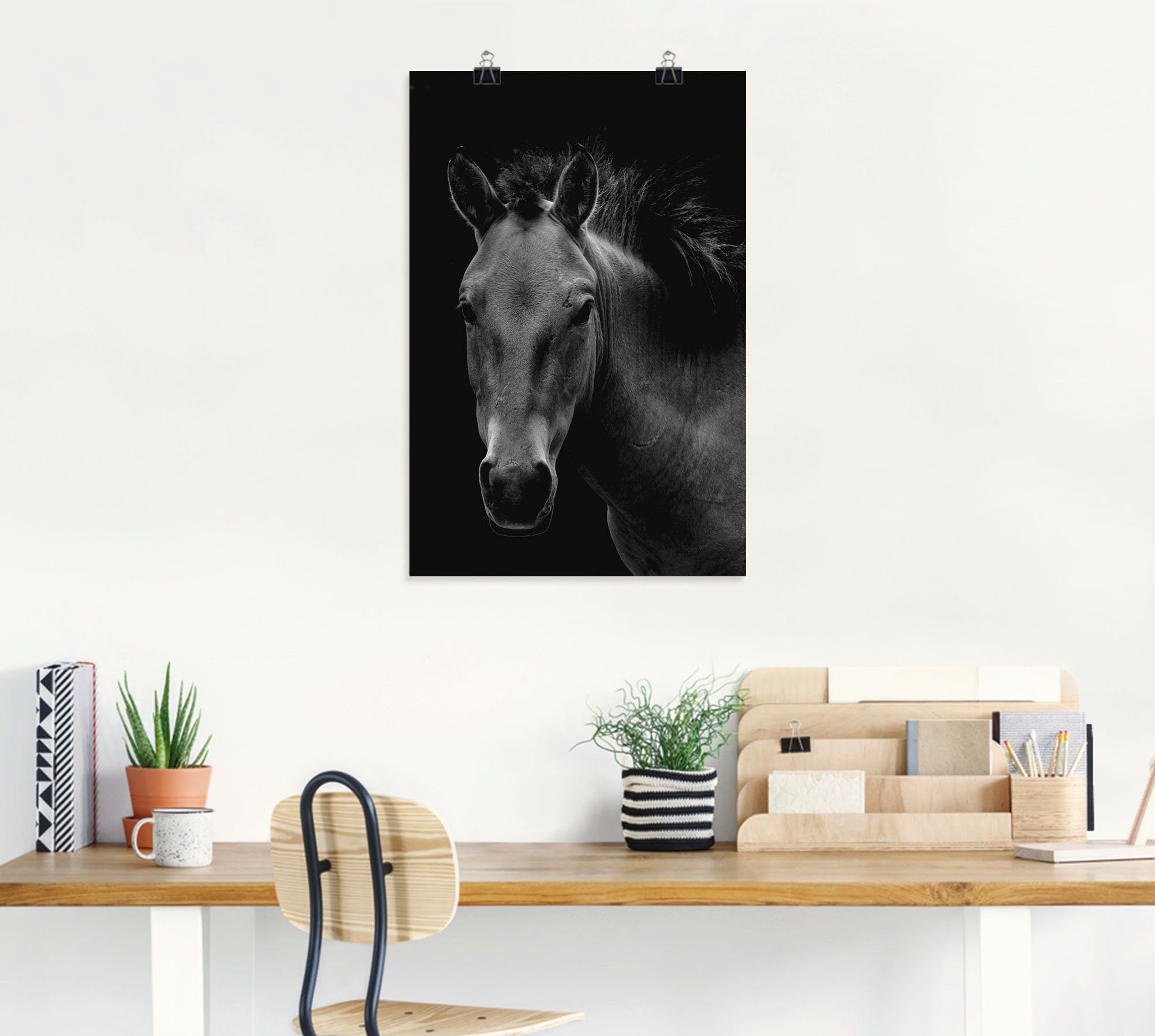 Artland Poster Wild paard als artprint van aluminium, artprint op linnen, muursticker of poster in verschillende maten