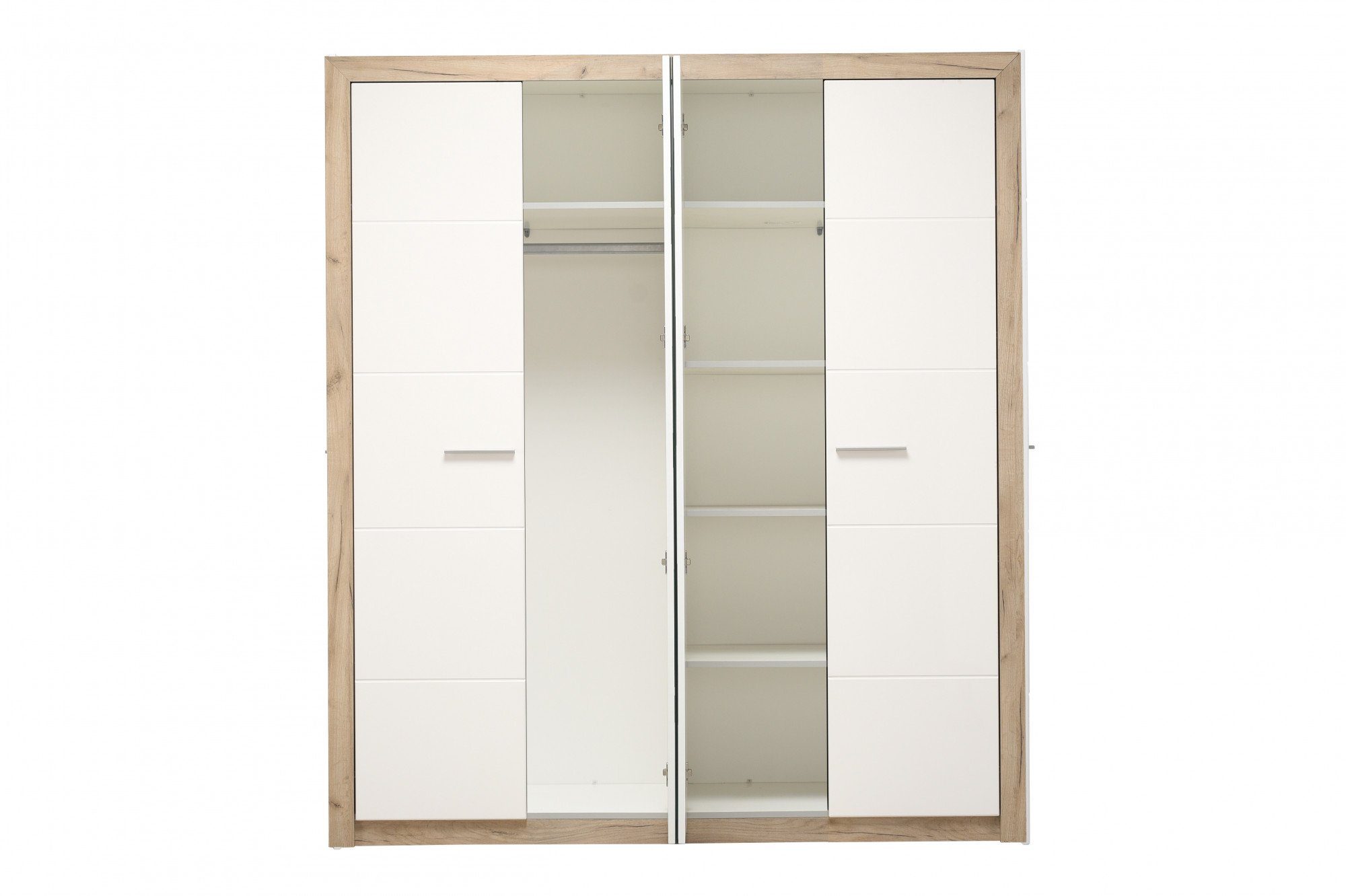 INOSIGN Kledingkast Astor, FSC® gecertificeerd houtmateriaal, Made in Europe Kast met spiegel en complete binneninrichting, 223,5x204x55 cm