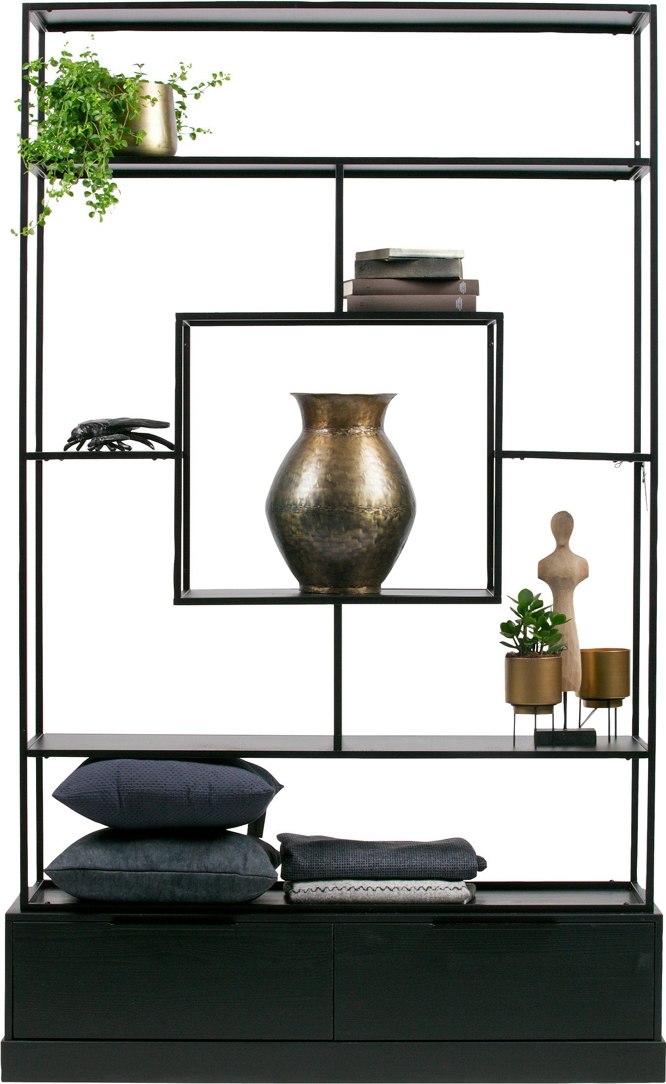 WOOOD Rek Fons met lades, open, h 204 cm / b 120 cm