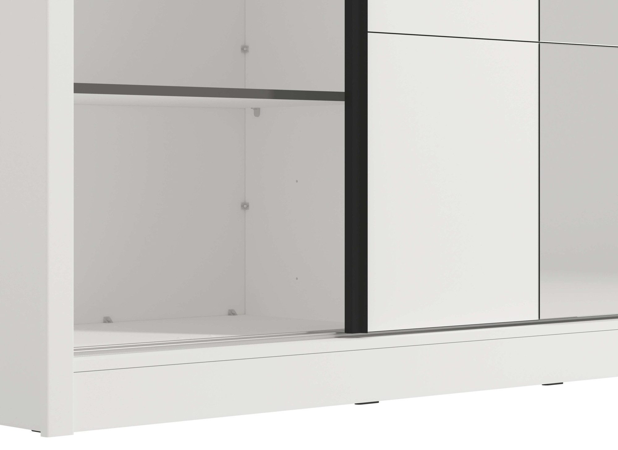INOSIGN Schuifdeurkast Albi, slaapkamerkast, linnenkast in cashmere of wit Kledingkast met spiegel MET binneninrichting, FSC®-gecertificeerd