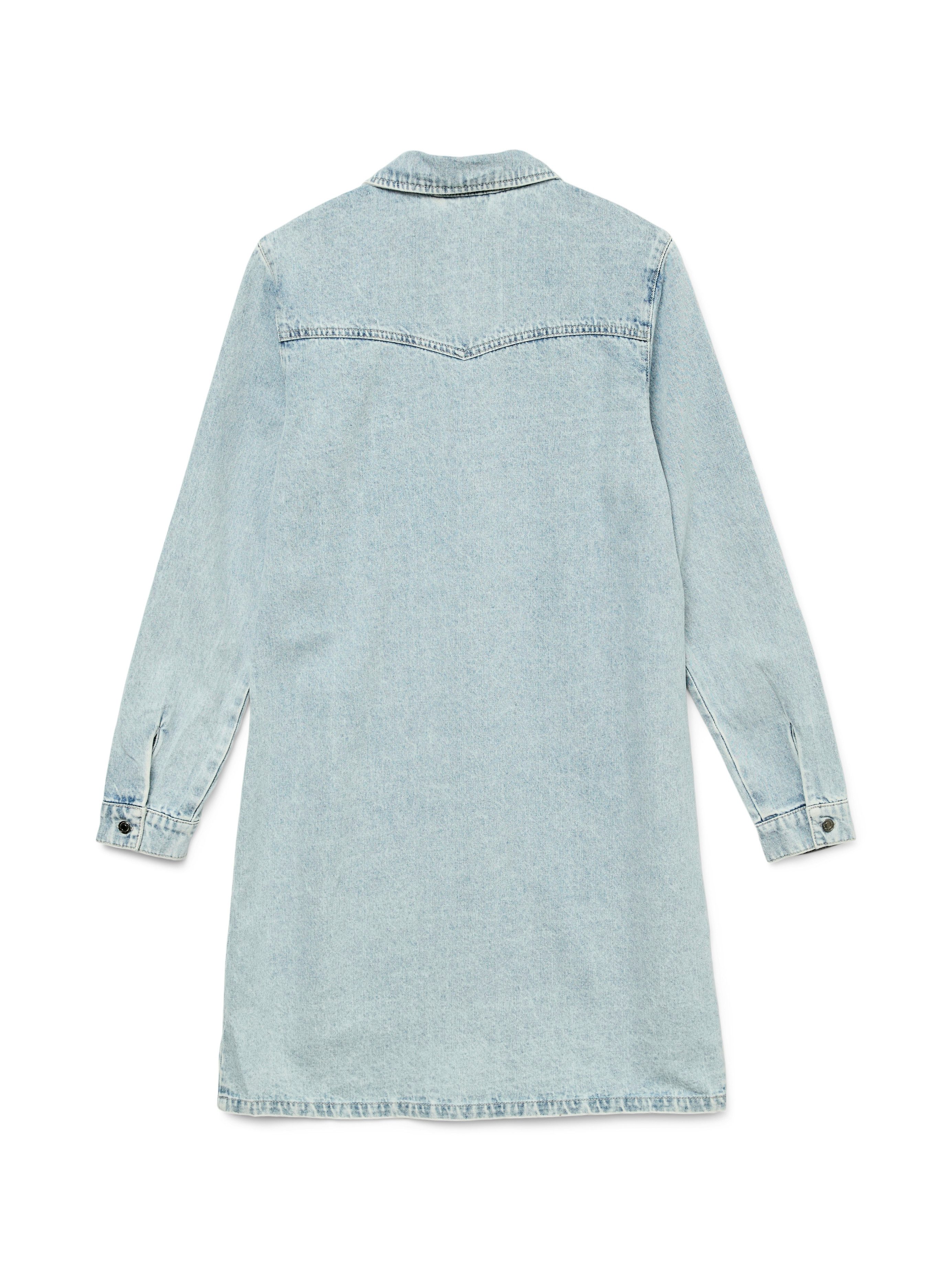 Vero Moda Jeans jurk VMJENNIE LS SHORT DENIM DRESS GA NOOS