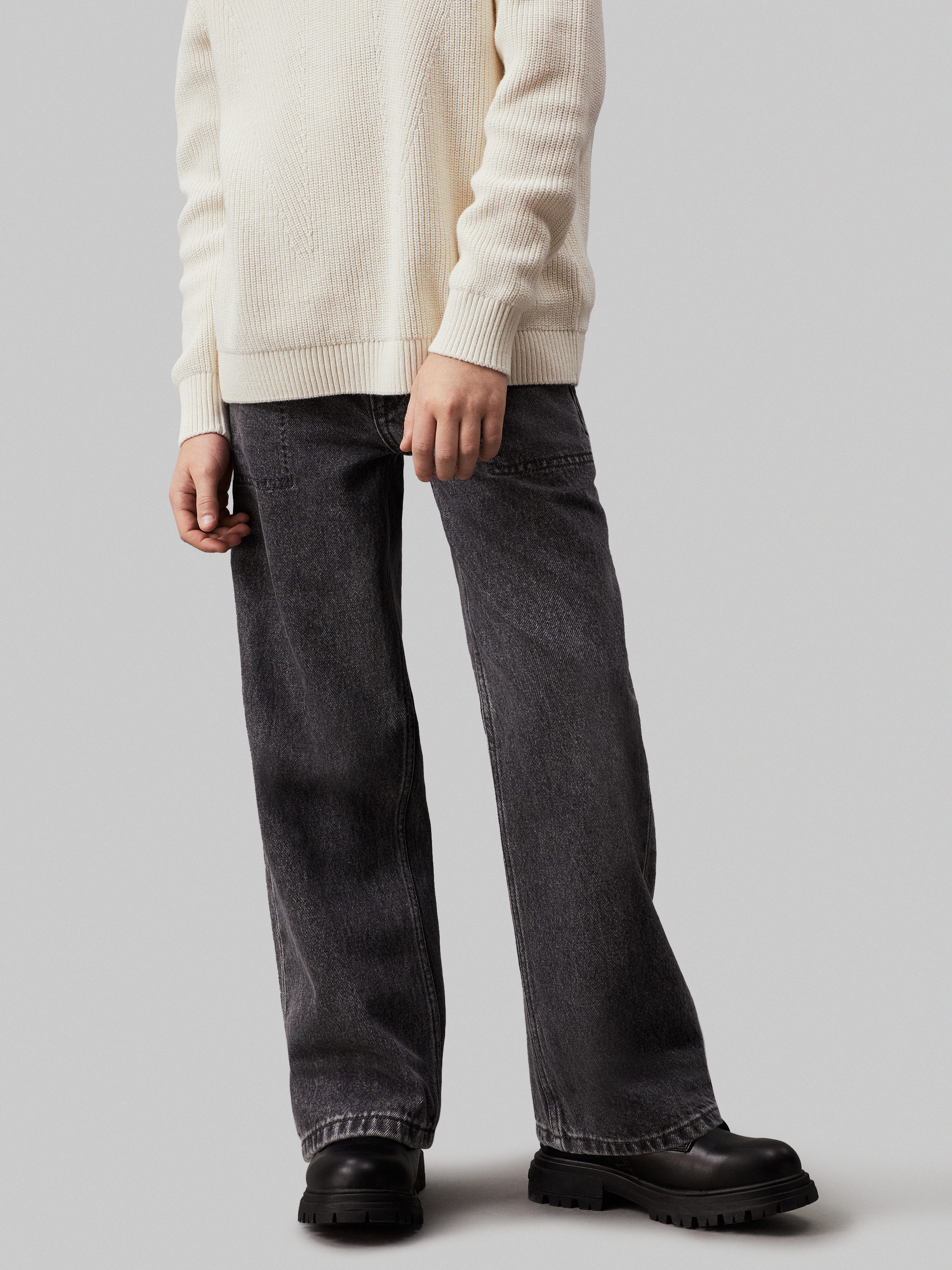 Calvin Klein wide leg jeans SKATER authentic grey