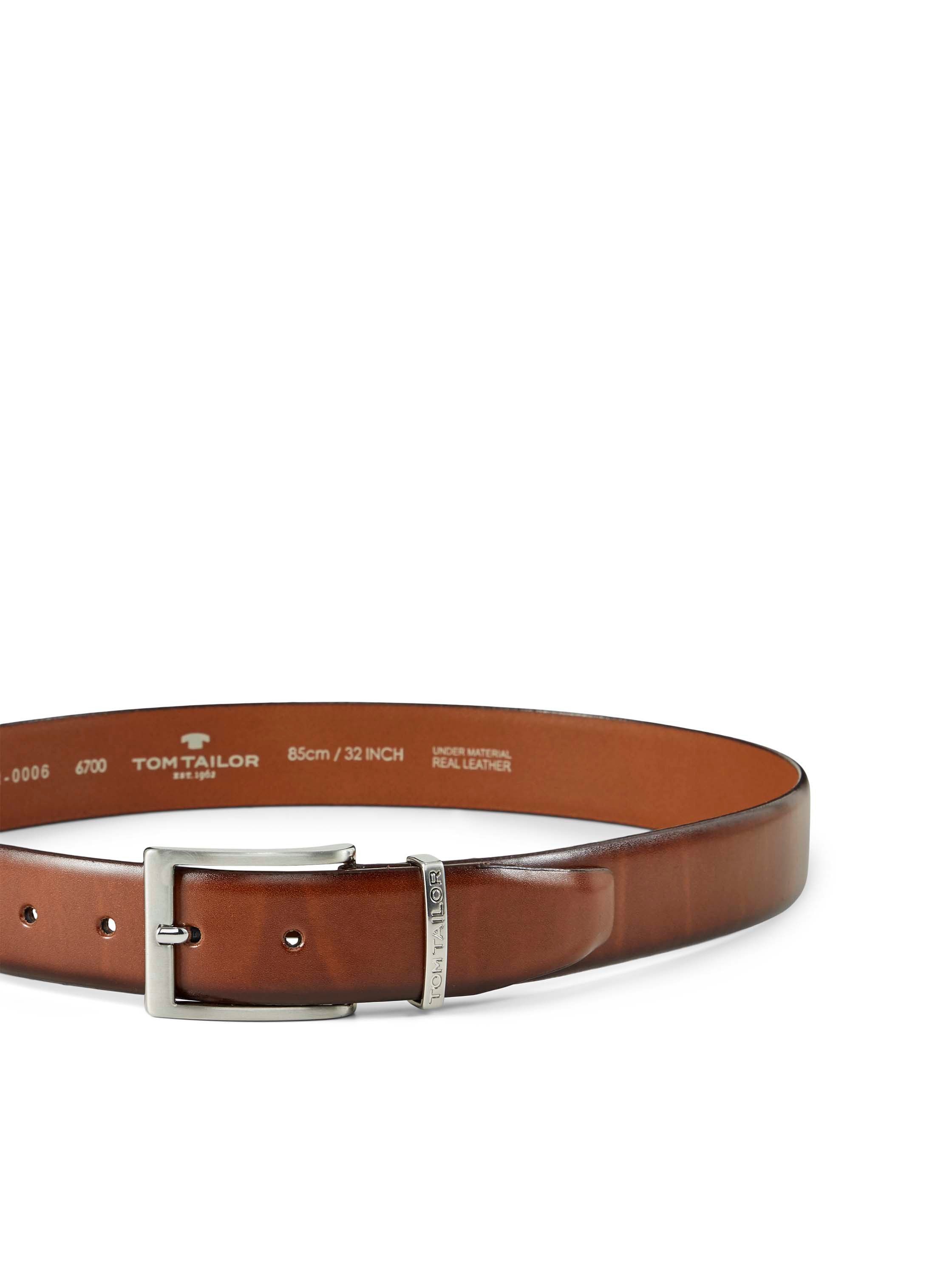 Tom Tailor Leren riem TTBILL 3.5 cm brede herenriem, vrijetijd- en pakriem, tot maat 120