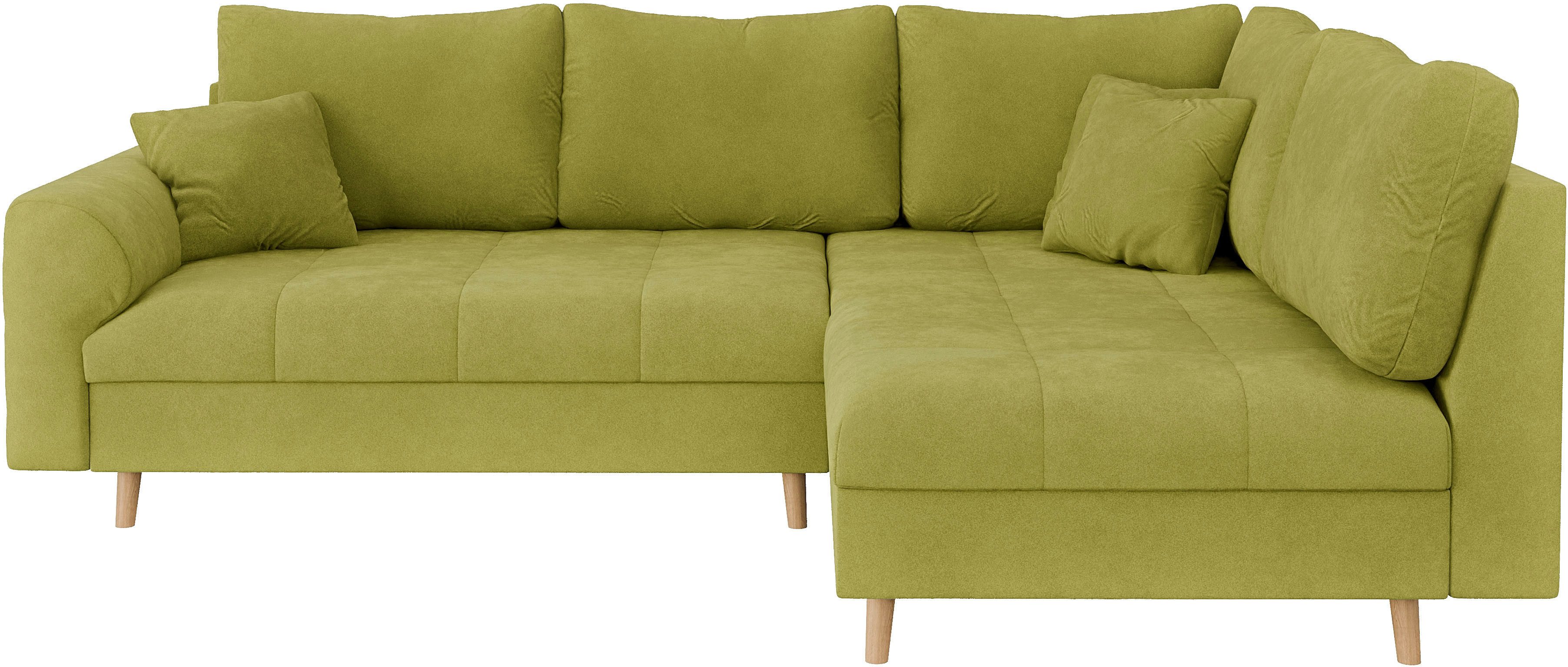 Home affaire Hoekbank CHARRE L-vorm met ottomane, afmetingen B/D/H: 231/161/81 cm fijne stiksels, losse rug- en sierkussens, ook in cord en bouclé