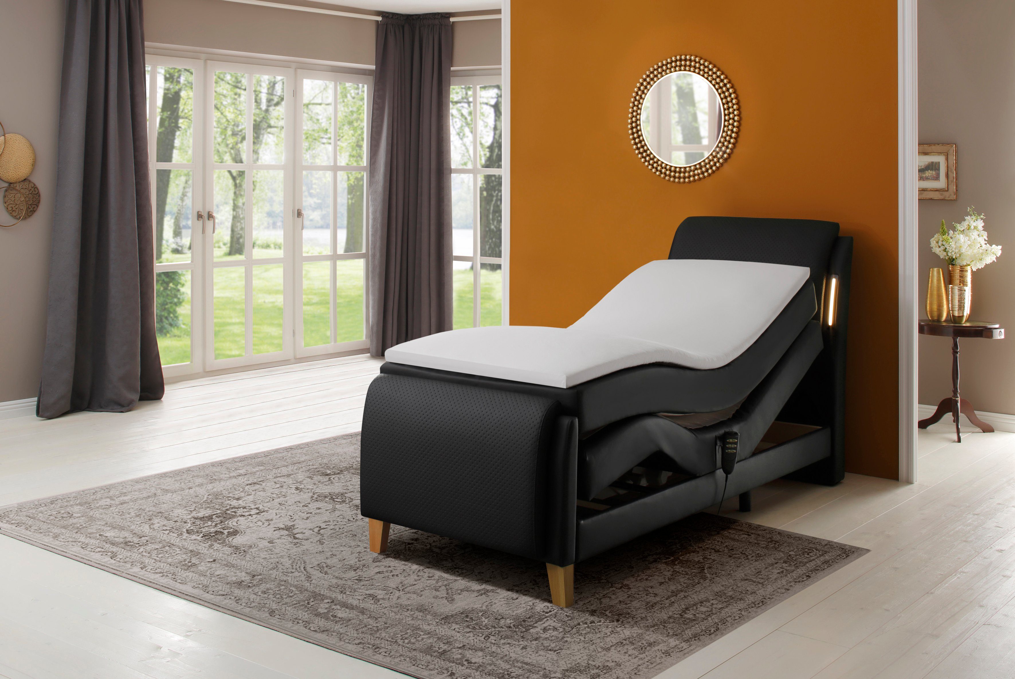 Home affaire Boxspring Messina2 Ligcomfort elektrisch verstelbaar boxsprings zwart