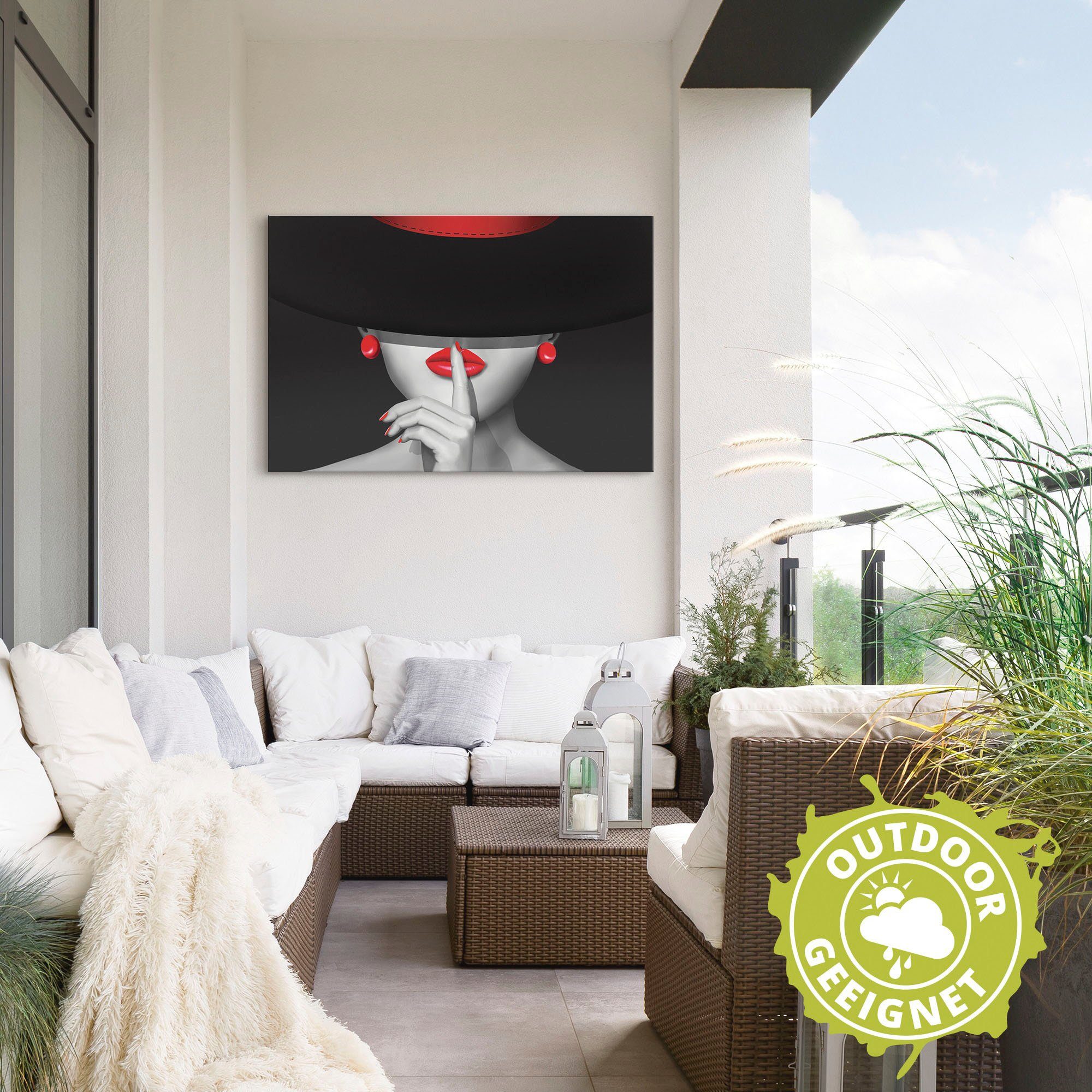 Artland Artprint Wees stil als artprint van aluminium, artprint voor buiten, artprint op linnen, poster, muursticker
