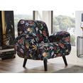 atlantic home collection fauteuil met golfvering multicolor