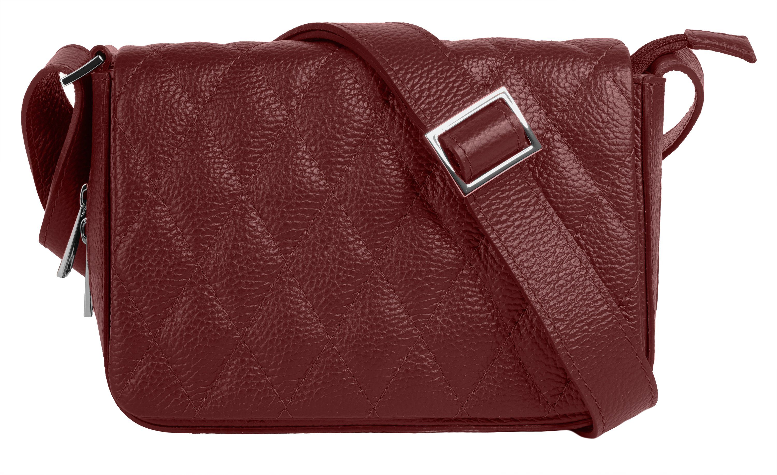 Cluty Tas echt leer, made in italy dames tassen rood