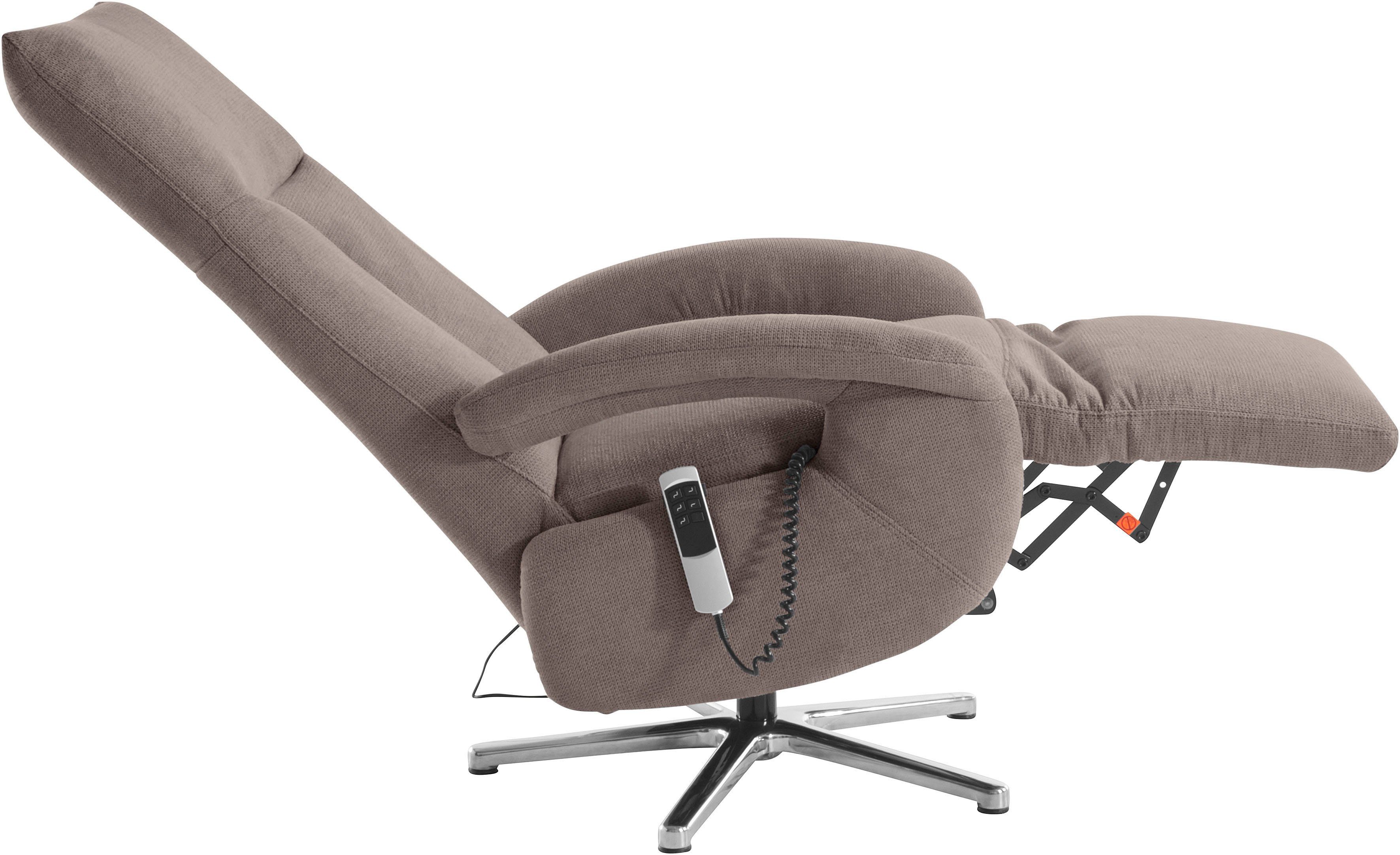 sit&more Relaxfauteuil Tycoon met verstelbare hoofdsteun en 360° draaifunctie keuze tussen handmatige of elektrische functie, ook met accu (draadloos)