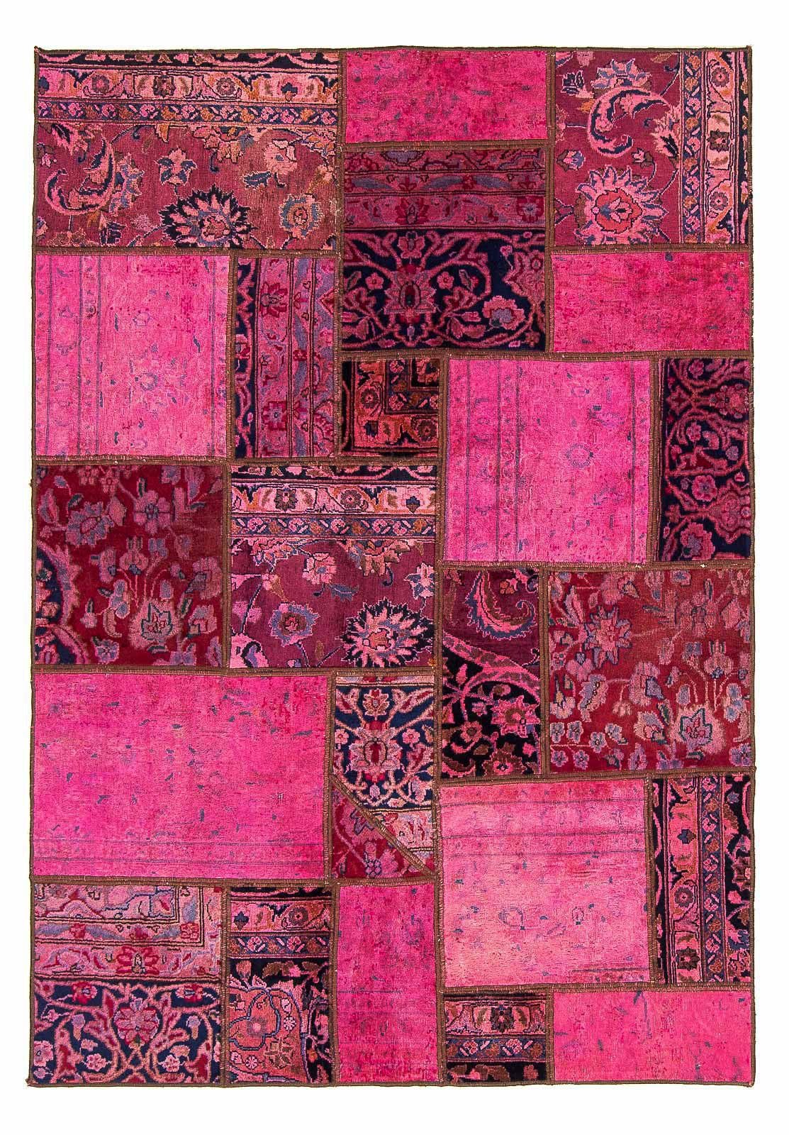 morgenland Wollen kleed Patchwork patchwork 237 x 146 cm Handgeknoopt