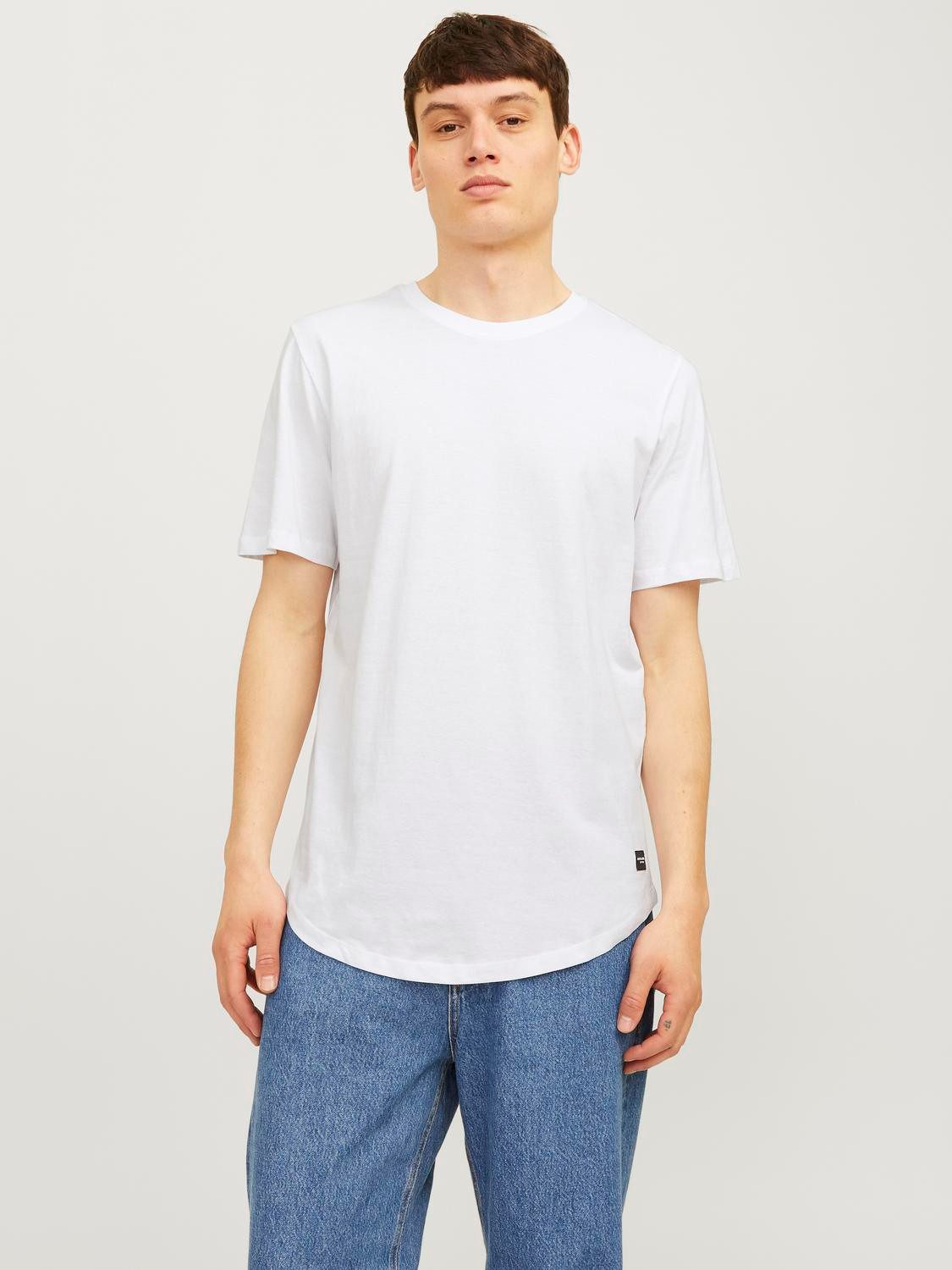 Jack & Jones T-shirt JJENOA TEE SS CREW NECK 5PK MP NOOS (5-delig, Set van 5)