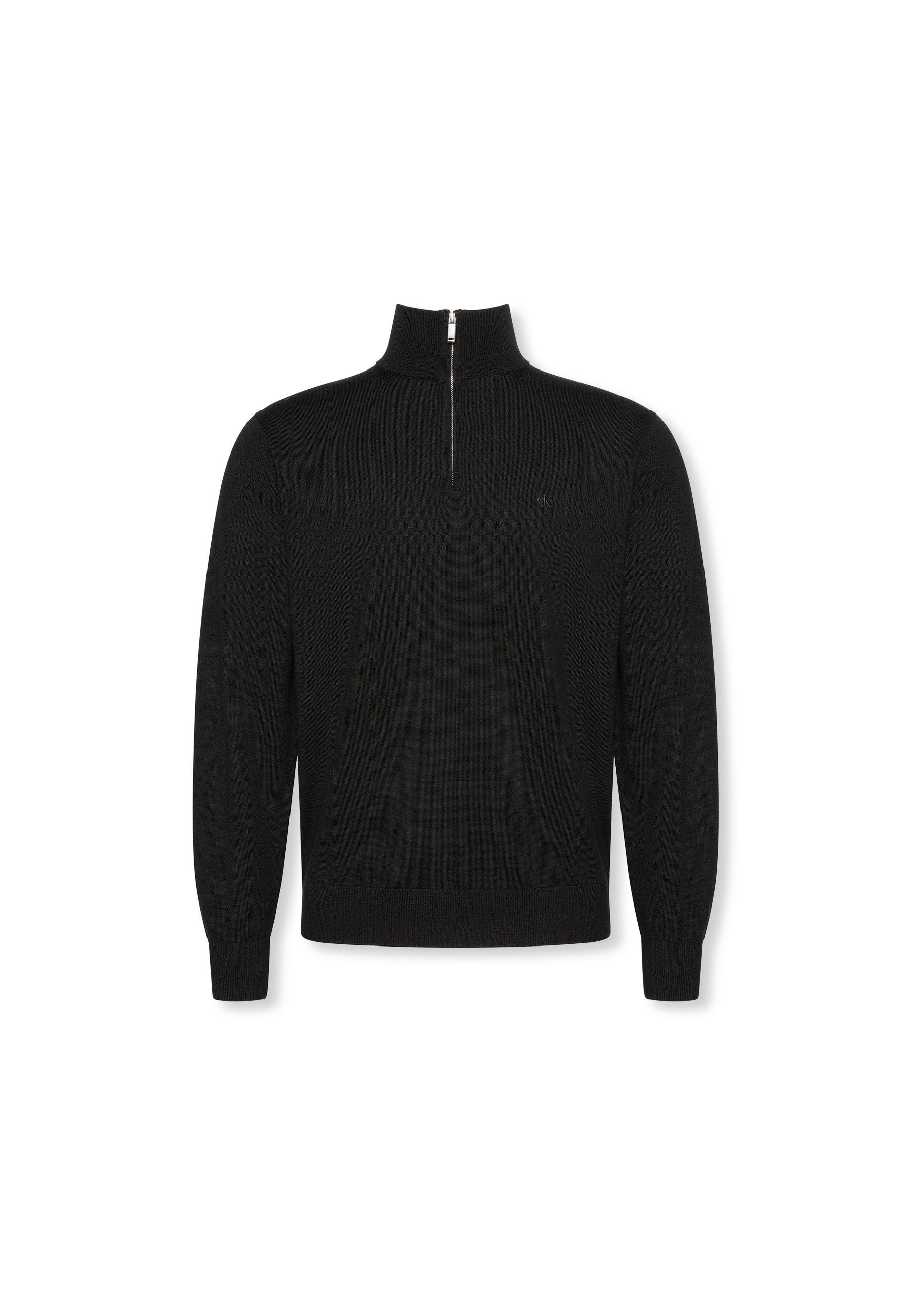 Calvin Klein Trui met staande kraag LS 100% MERINO QZ 14GG Met ronde hals, regular fit