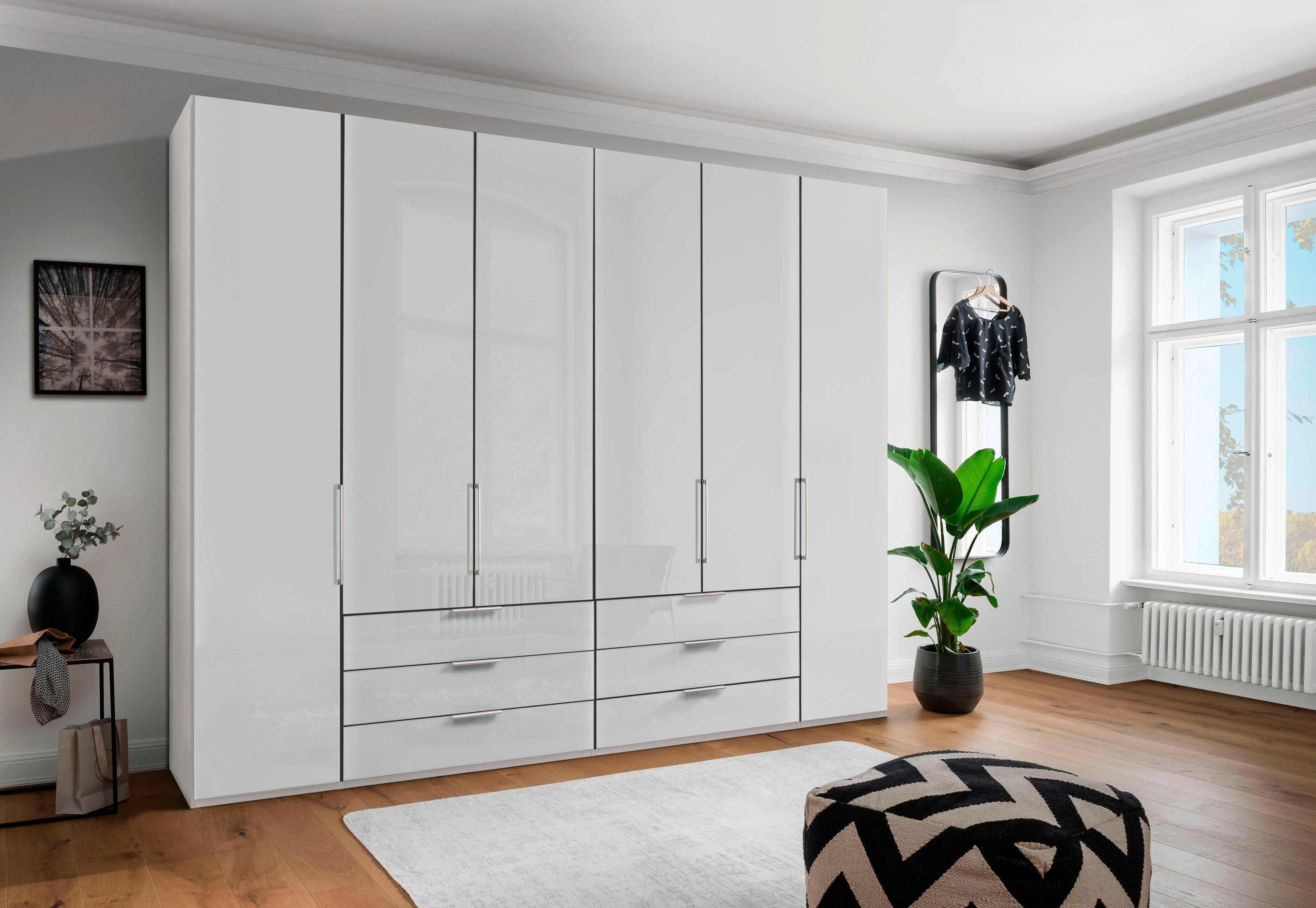 WIEMANN Vouwdeurkast Monaco, Kledingkast, Kast, Linnenkast, met elegant glazen front